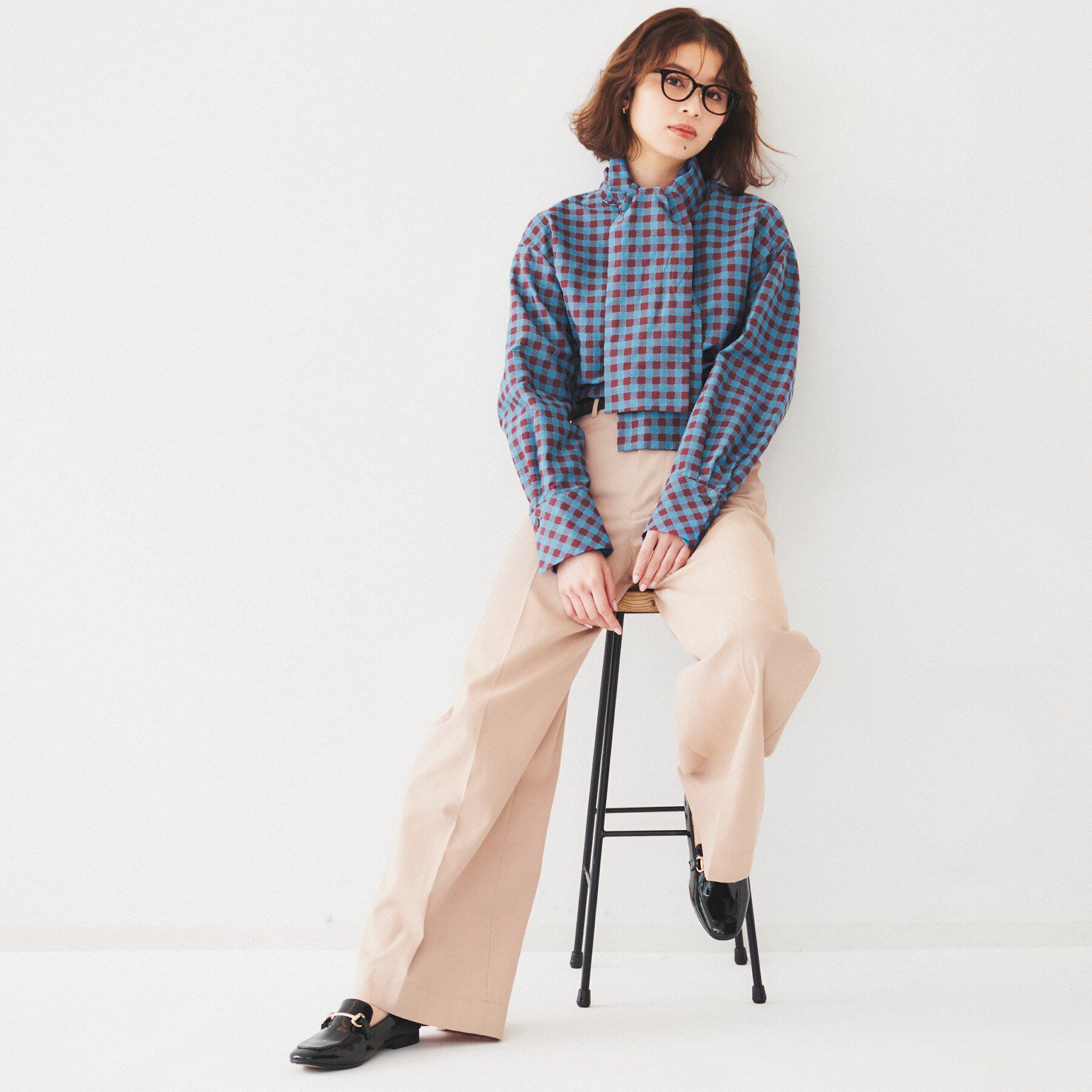 UNTITLED「【セットアップ可能】ギンガムチェック ブラウス」|シャツ・ブラウス|