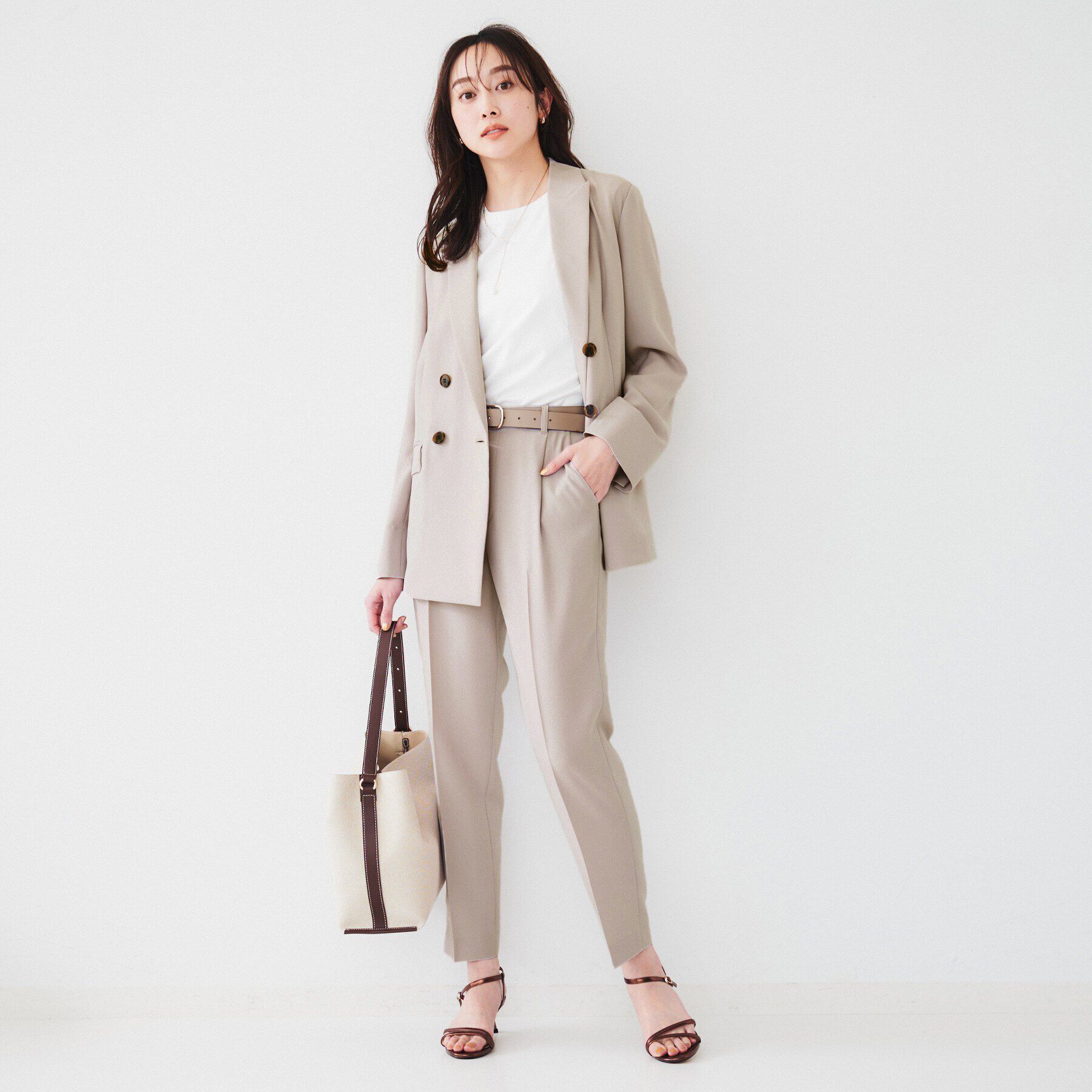 UNTITLED「【セットアップ可能】ライトウェイト ダブルブレストジャケット」|テーラードジャケット|