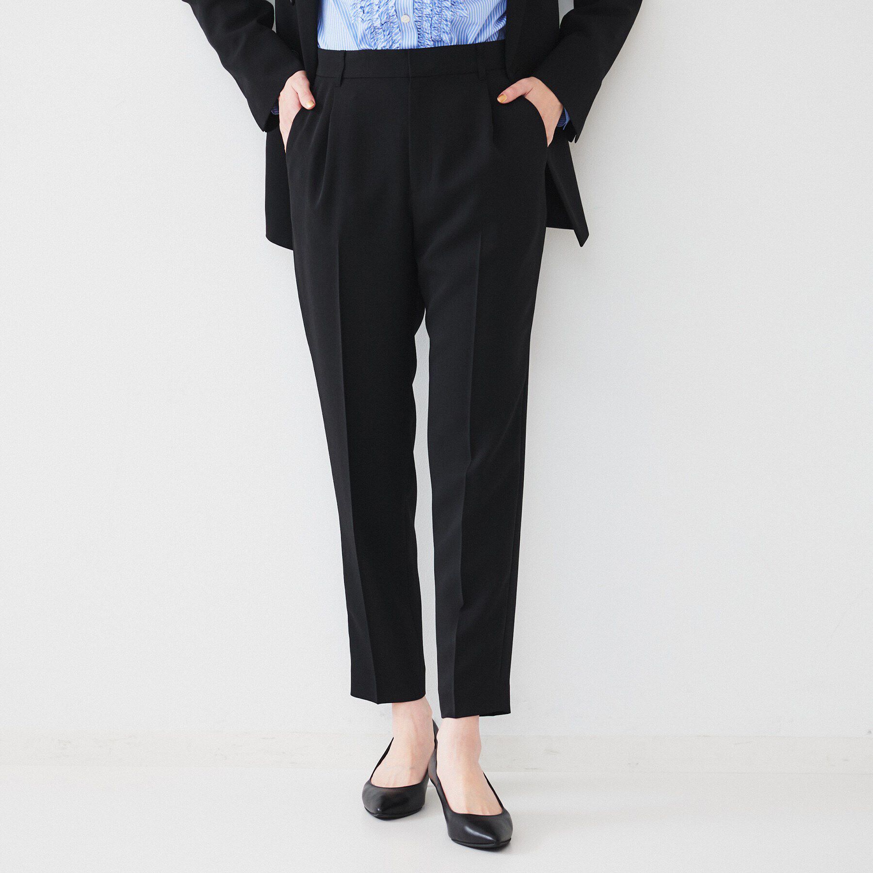 UNTITLED「【接触冷感/UV/セットアップ可能】ライトウェイト タックテーパードパンツ」|その他|