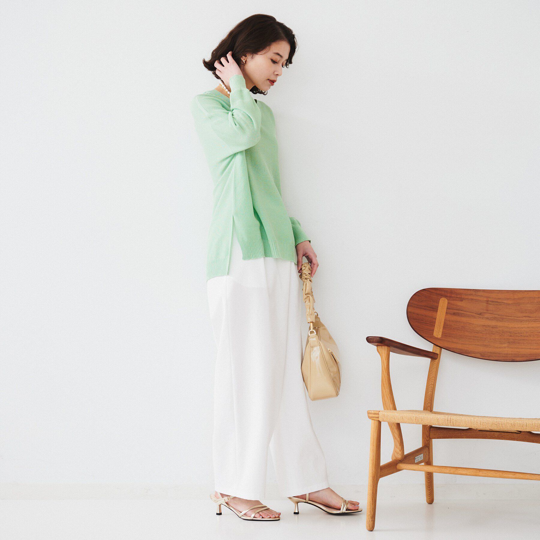 UNTITLED「【セットアップ可能】フロントラップ ワイドパンツ」|その他|