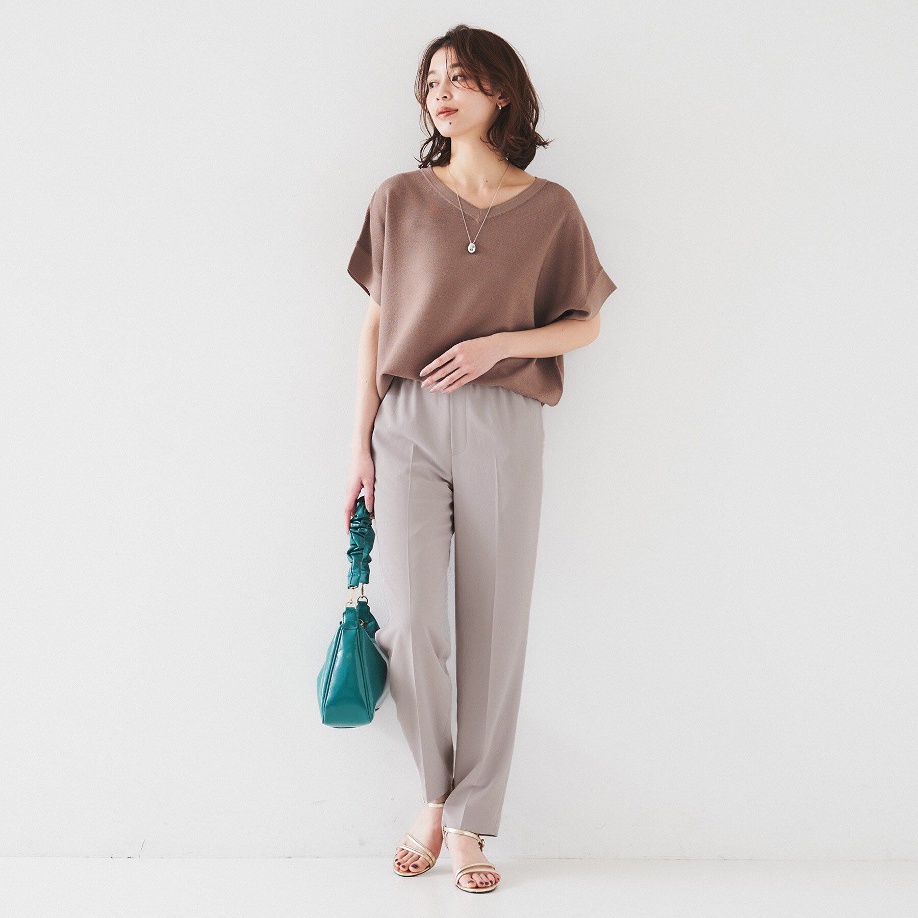 UNTITLED「【セットアップ可能/接触冷感/イージーケア/ウエストゴム仕様】リラクミスト テーパードパンツ」|その他|