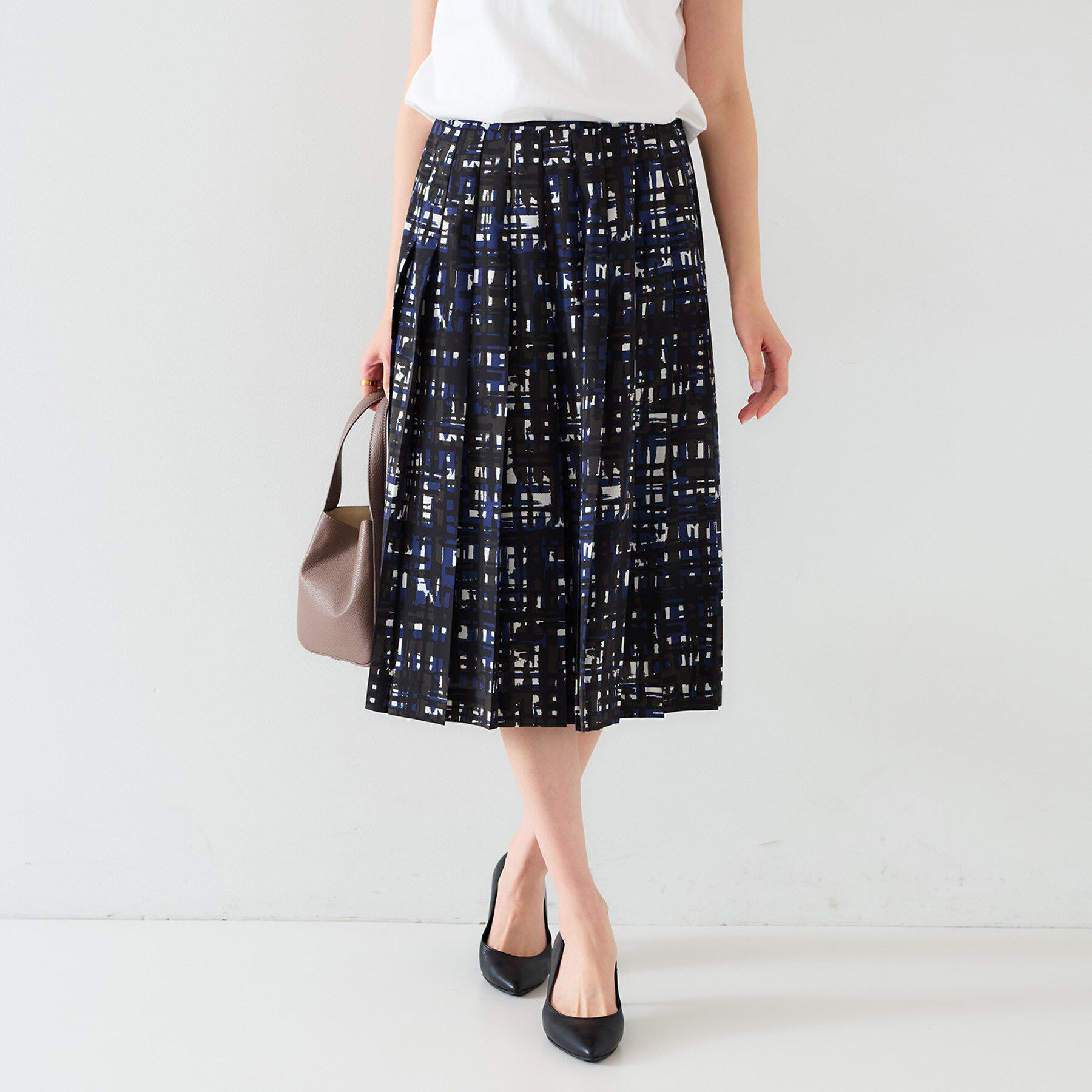 UNTITLED「【セットアップ可能】チェックプリント プリーツスカート」|スカート|