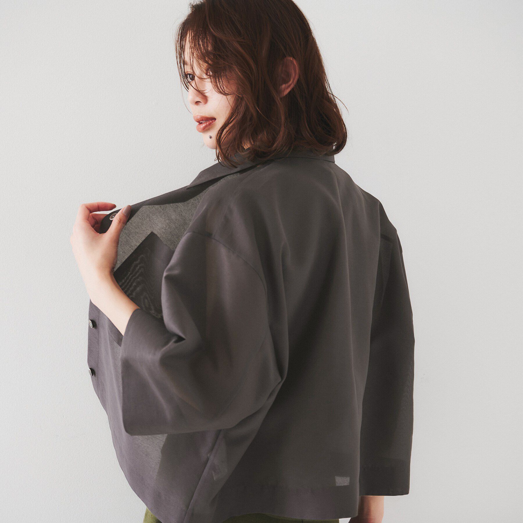 UNTITLED「【セットアップ可能】オーガンジーボクシーシャツ」|シャツ・ブラウス|