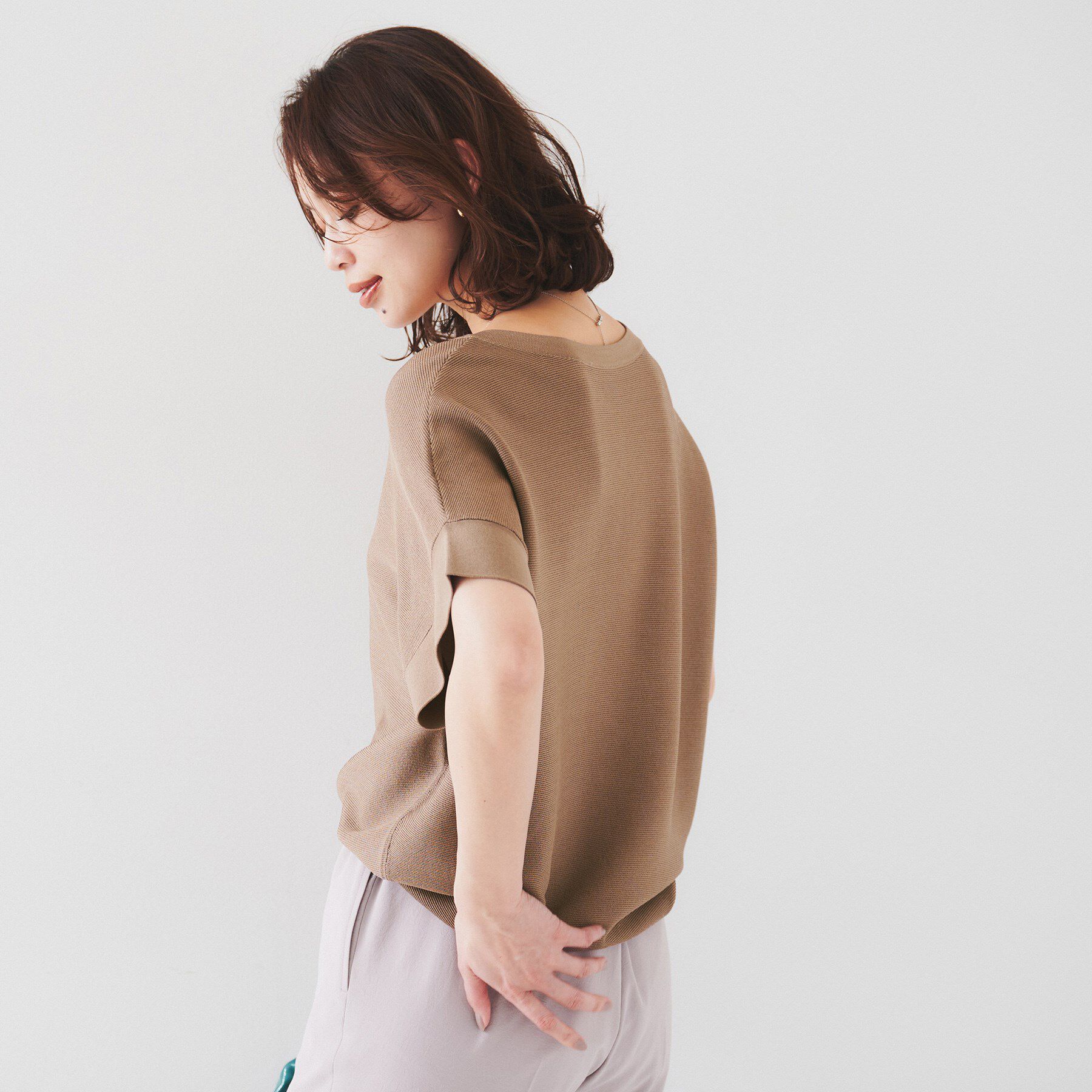 UNTITLED「【12色展開/体型カバー/2way】バウンドスリーブニット」|ニット・セーター|