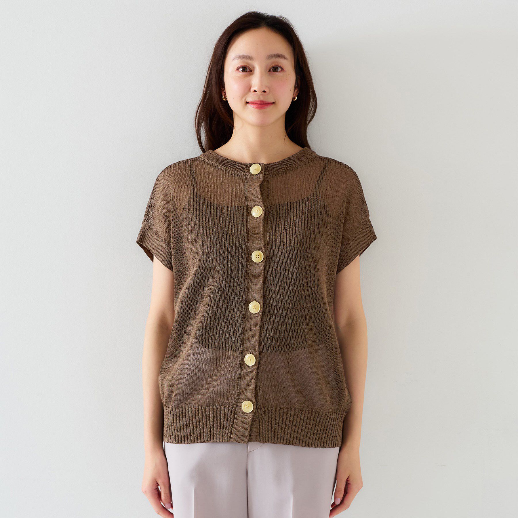 UNTITLED「【前後2WAY/清涼感】コクーンシルエット プルオーバーニット」|ニット・セーター|