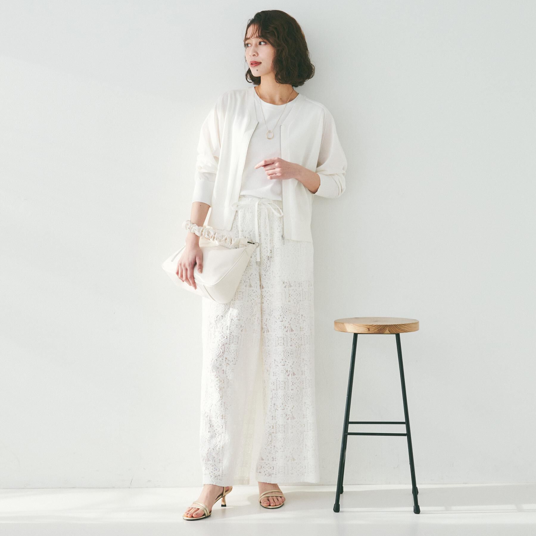 UNTITLED「【体型カバー/日除け】シアーニットカーディガン」|カーディガン|