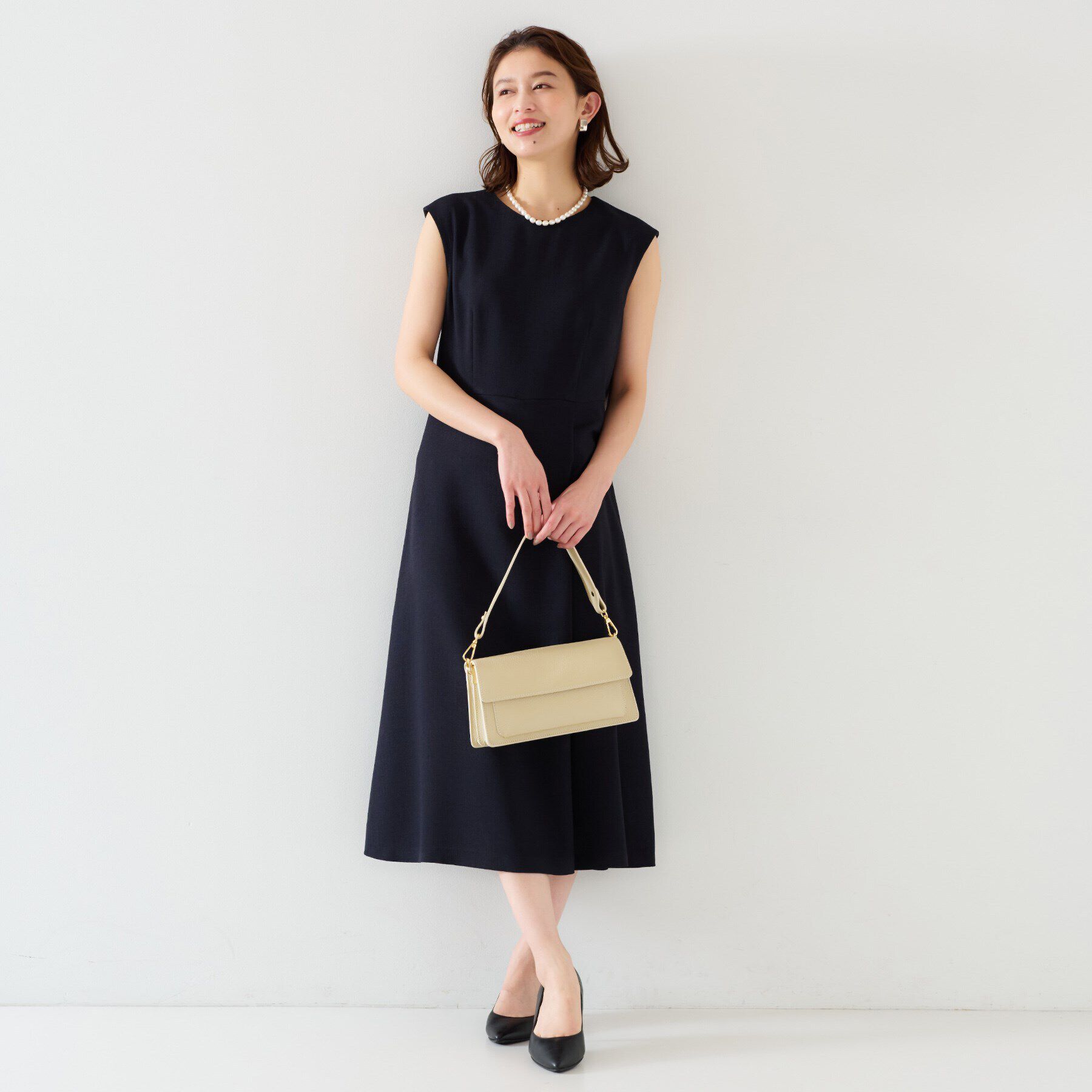 UNTITLED「【セットアップ可/きれいめ】ドライタッチワンピース」|ワンピース|