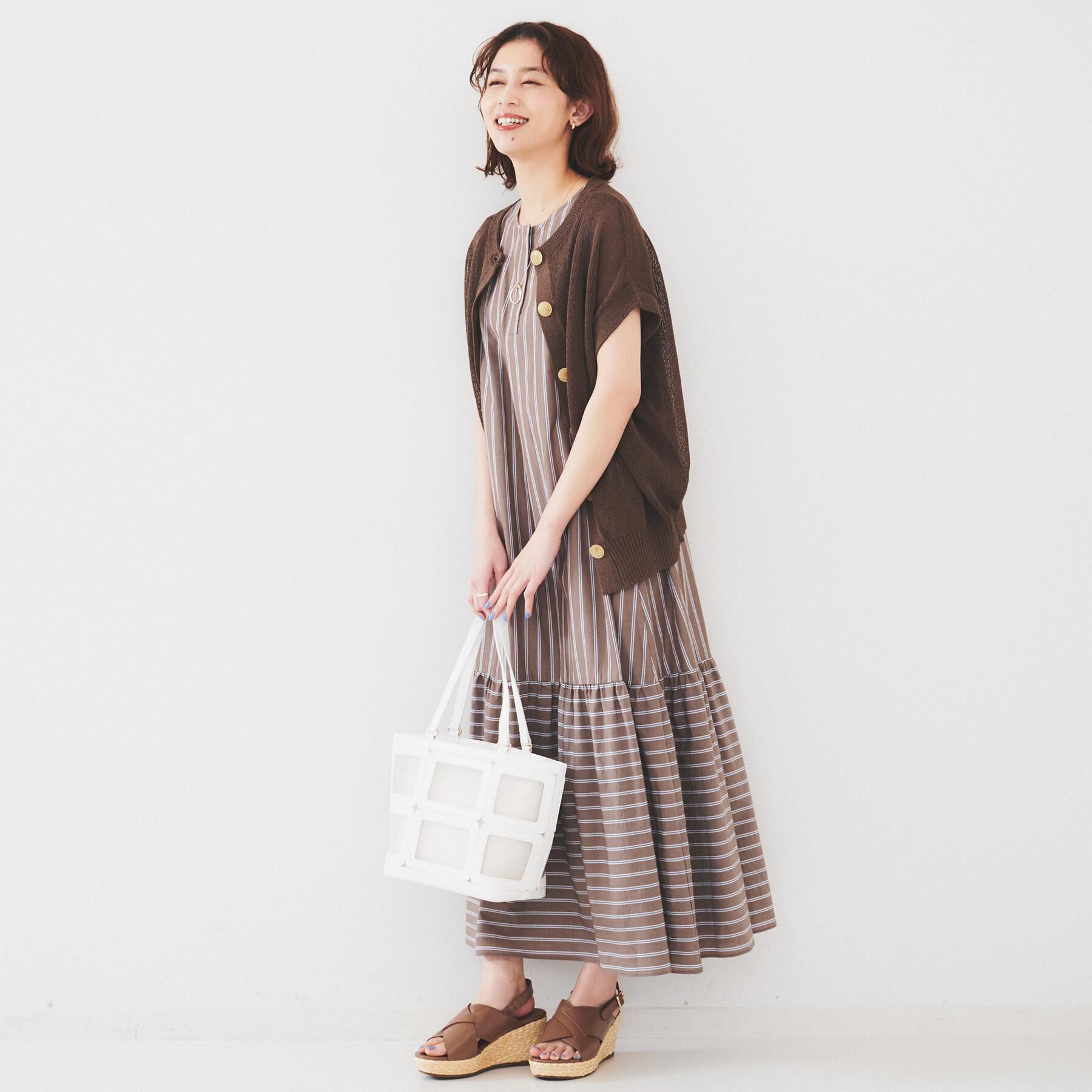 UNTITLED「【洗える/夏ワンピ】ストライプワンピース」|ワンピース|