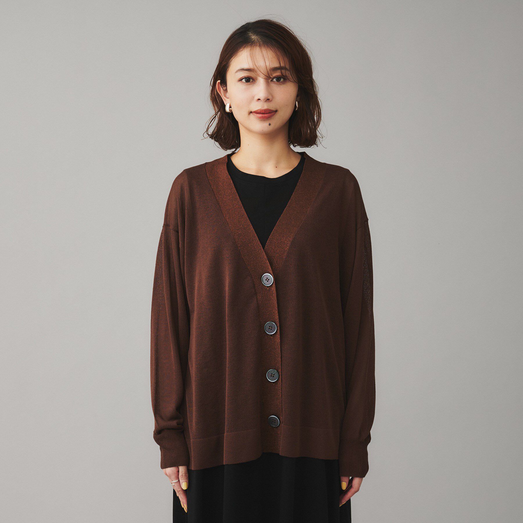 UNTITLED「【TORRAZZO DONNA】シースルーラメカーディガン」|カーディガン|