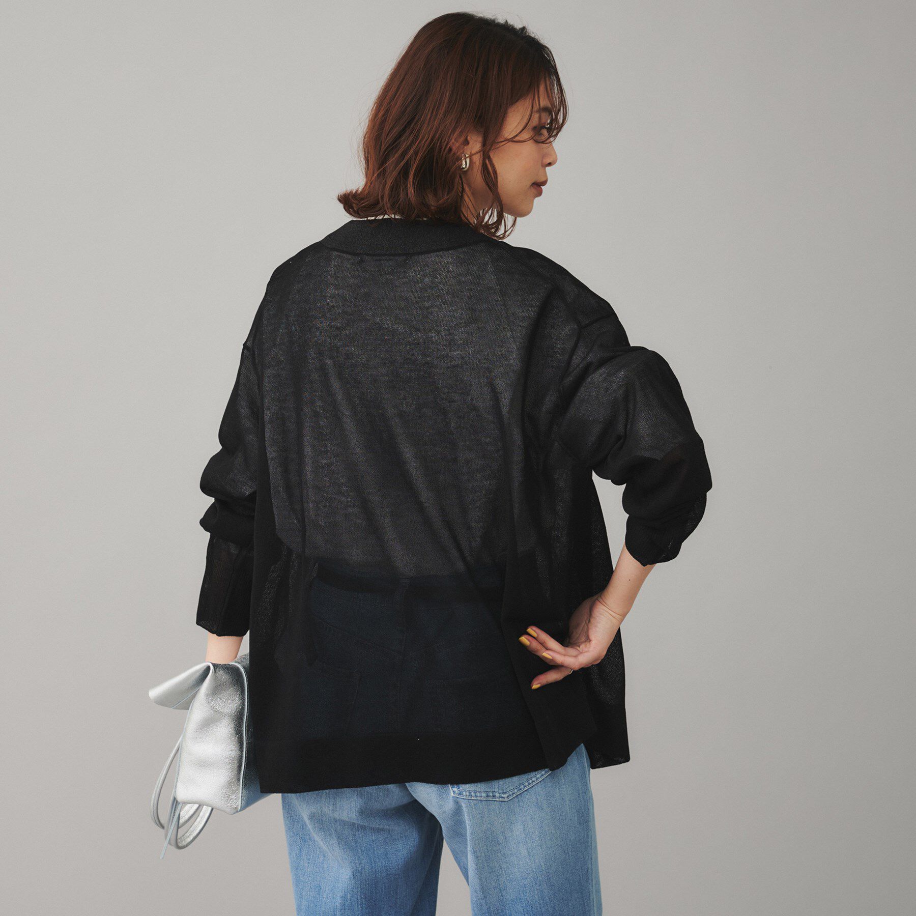 UNTITLED「【TORRAZZO DONNA】シースルーラメカーディガン」|カーディガン|