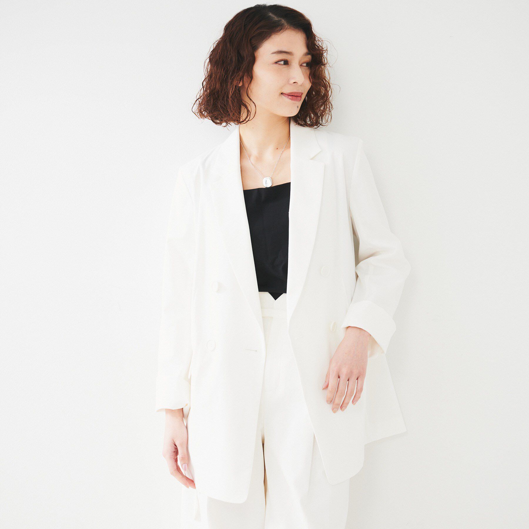 UNTITLED「【セットアップ可能／オンオフ】ラミー混 ダブルブレストジャケット」|テーラードジャケット|