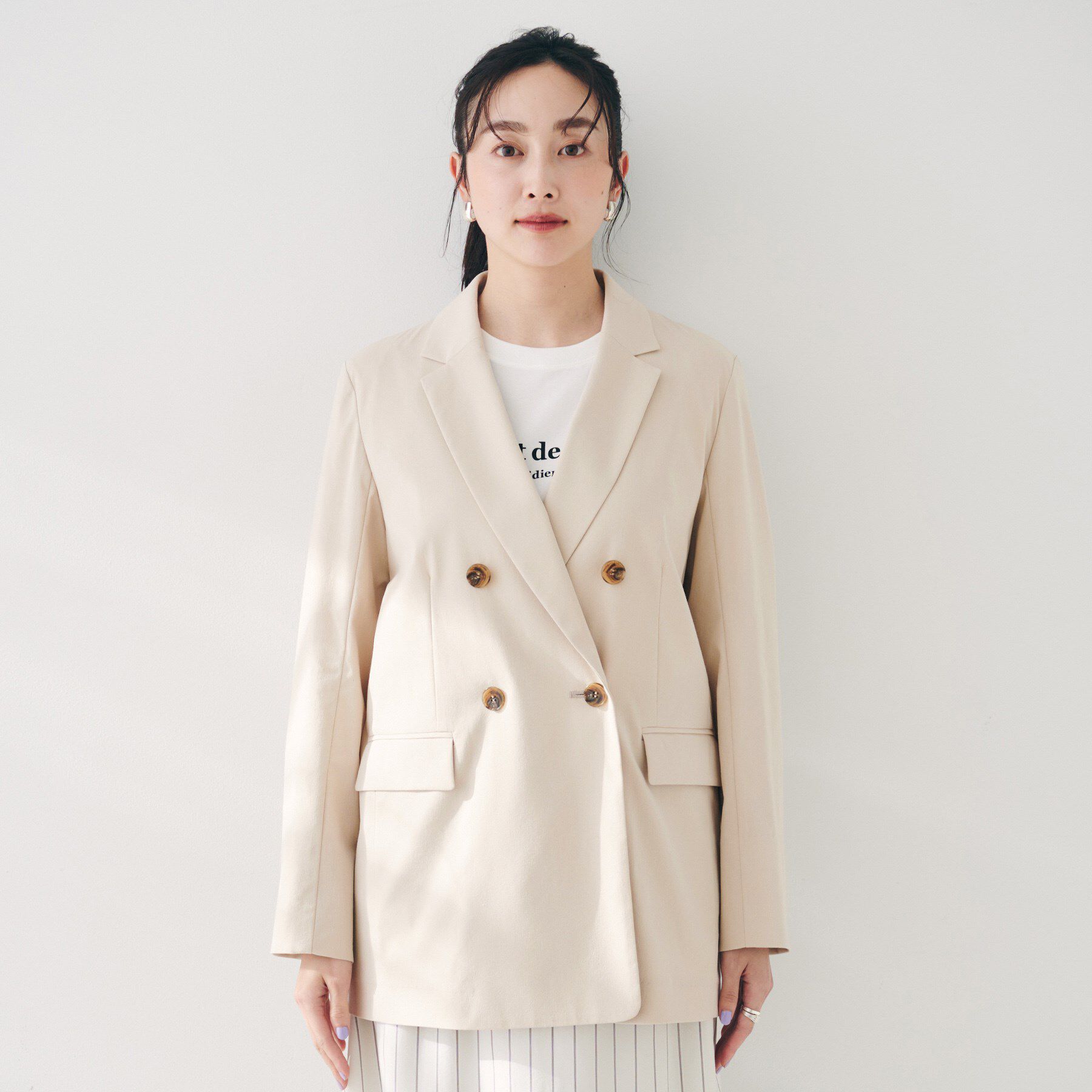 UNTITLED「【セットアップ可能／オンオフ】ラミー混 ダブルブレストジャケット」|テーラードジャケット|