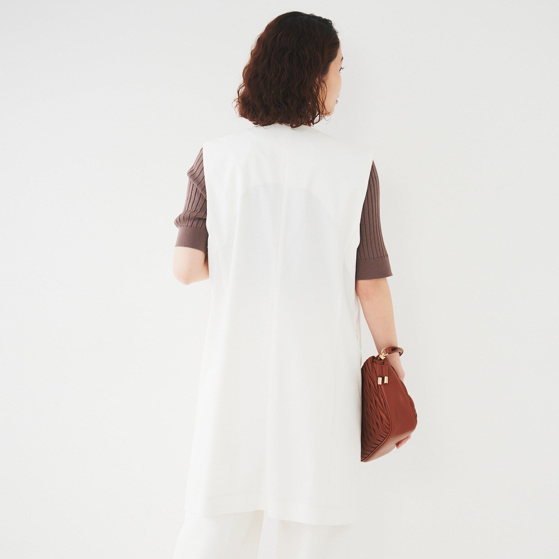 UNTITLED「【セットアップ可能／オンオフ】ラミー混カラーレスジレ」|ベスト・ジレ|