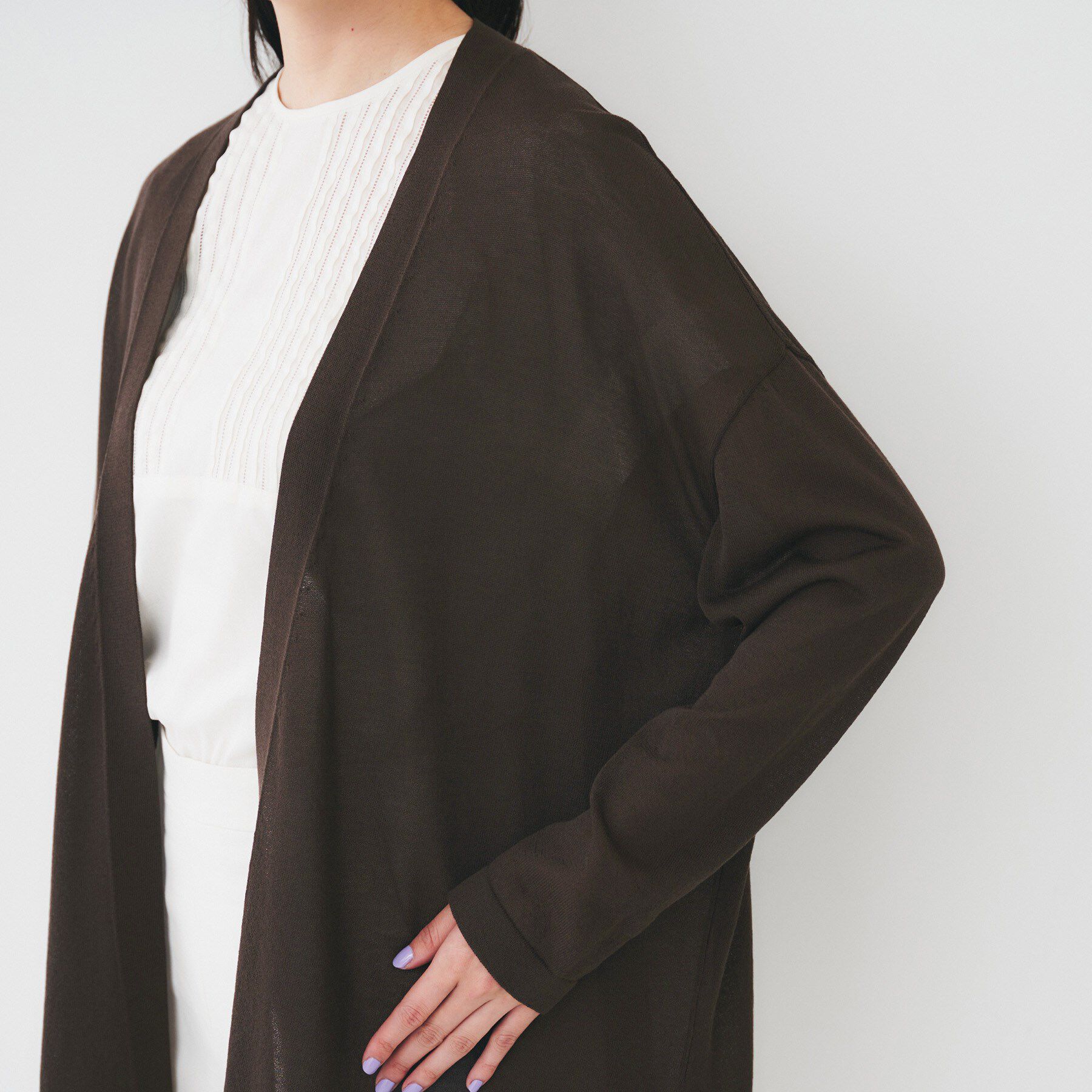 UNTITLED「【ゆったり/ロング】シアーカーディガン」|カーディガン|