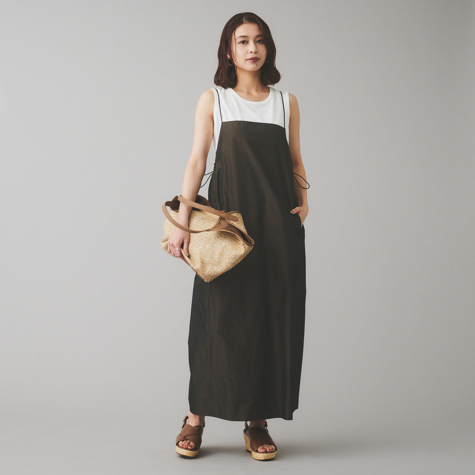 UNTITLED「【Liyoca】タフタキャミワンピース」|ワンピース|