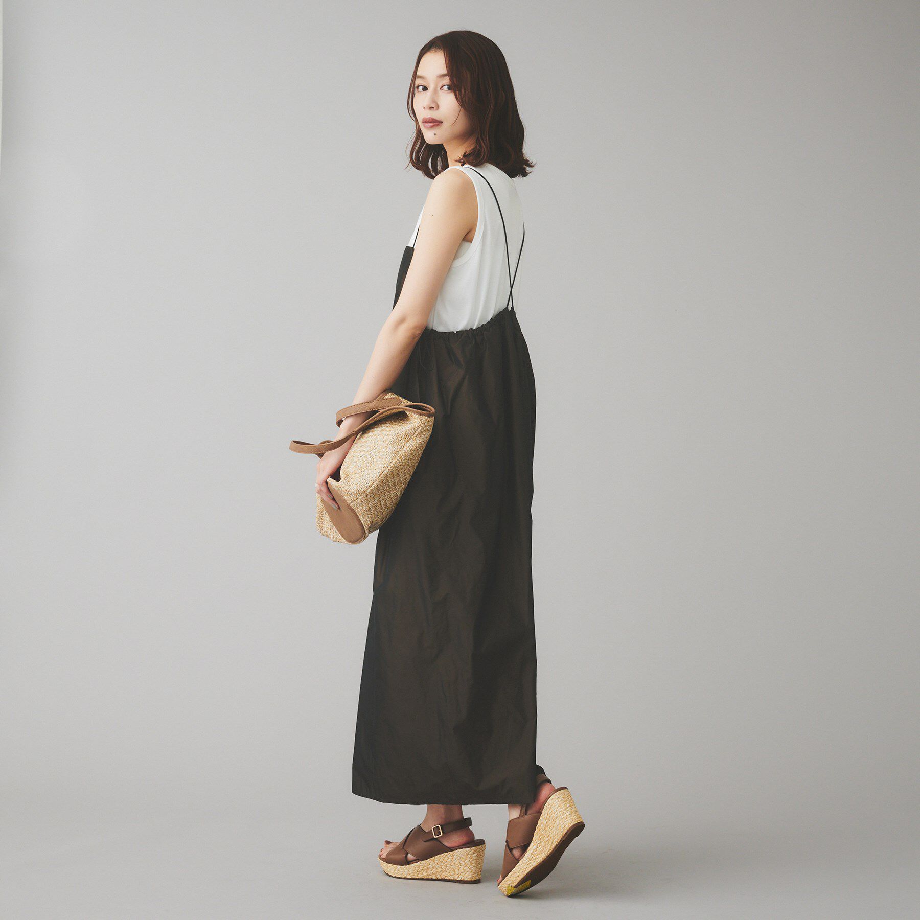 UNTITLED「【Liyoca】タフタキャミワンピース」|ワンピース|