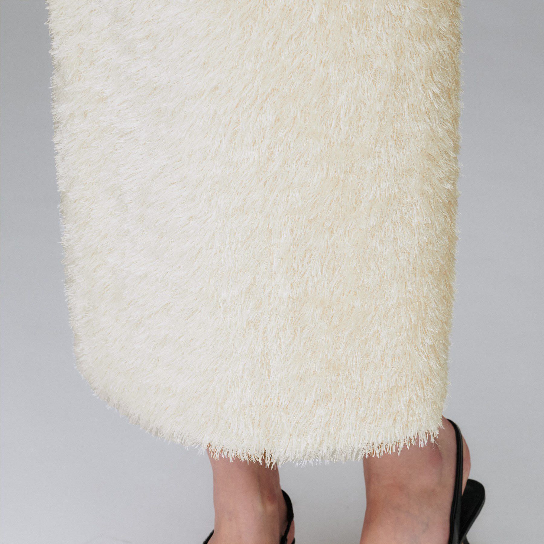 UNTITLED「【後ろウエストゴム/洗える/タイト】シャギーナロースカート」|スカート|