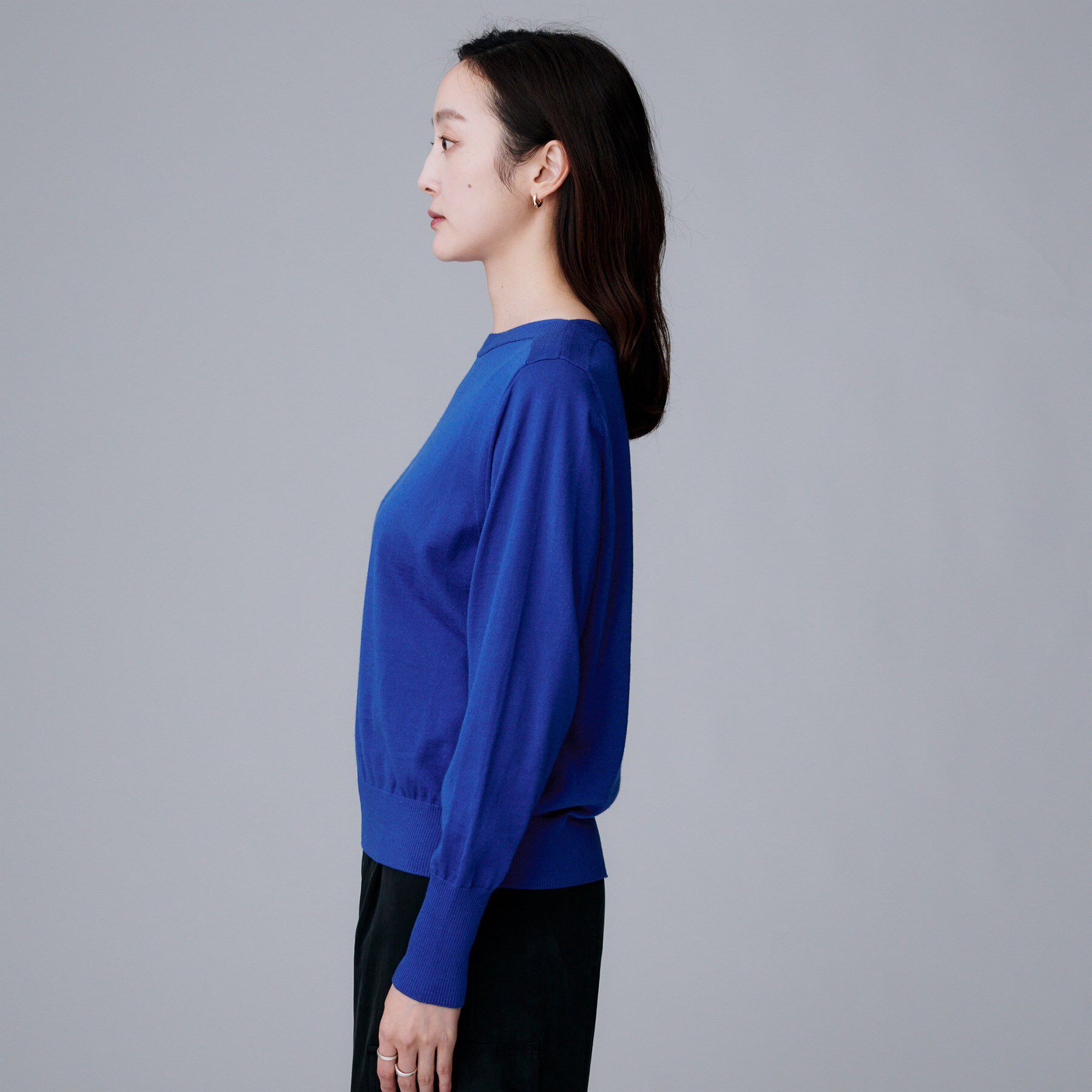 UNTITLED「【アンサンブル可/洗える】シルクウールカシミヤ ドルマンスリーブニット」|ニット・セーター|
