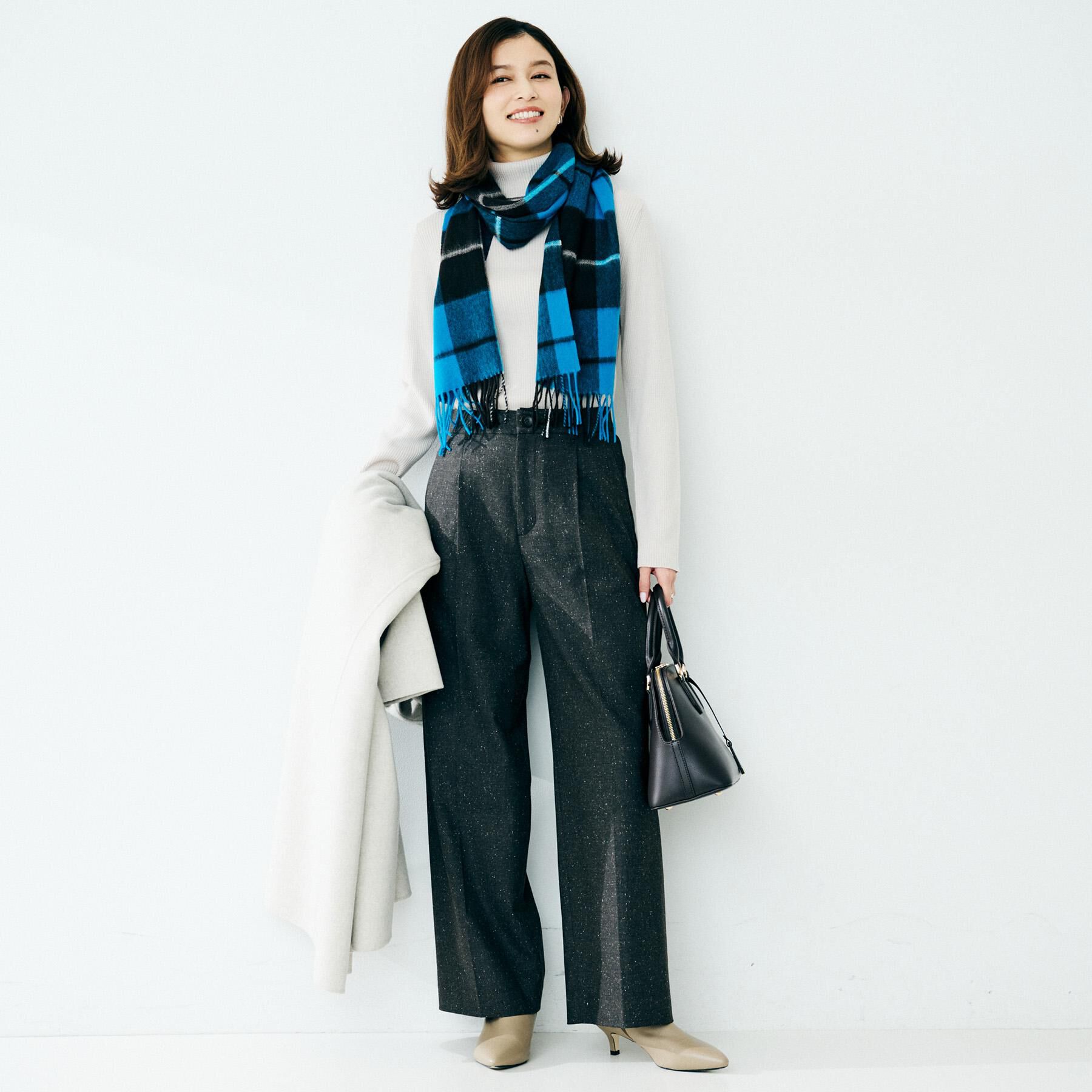 UNTITLED「【洗える/アンサンブル可能/ウール100%】リブタートルネックウールニット」|ニット・セーター|