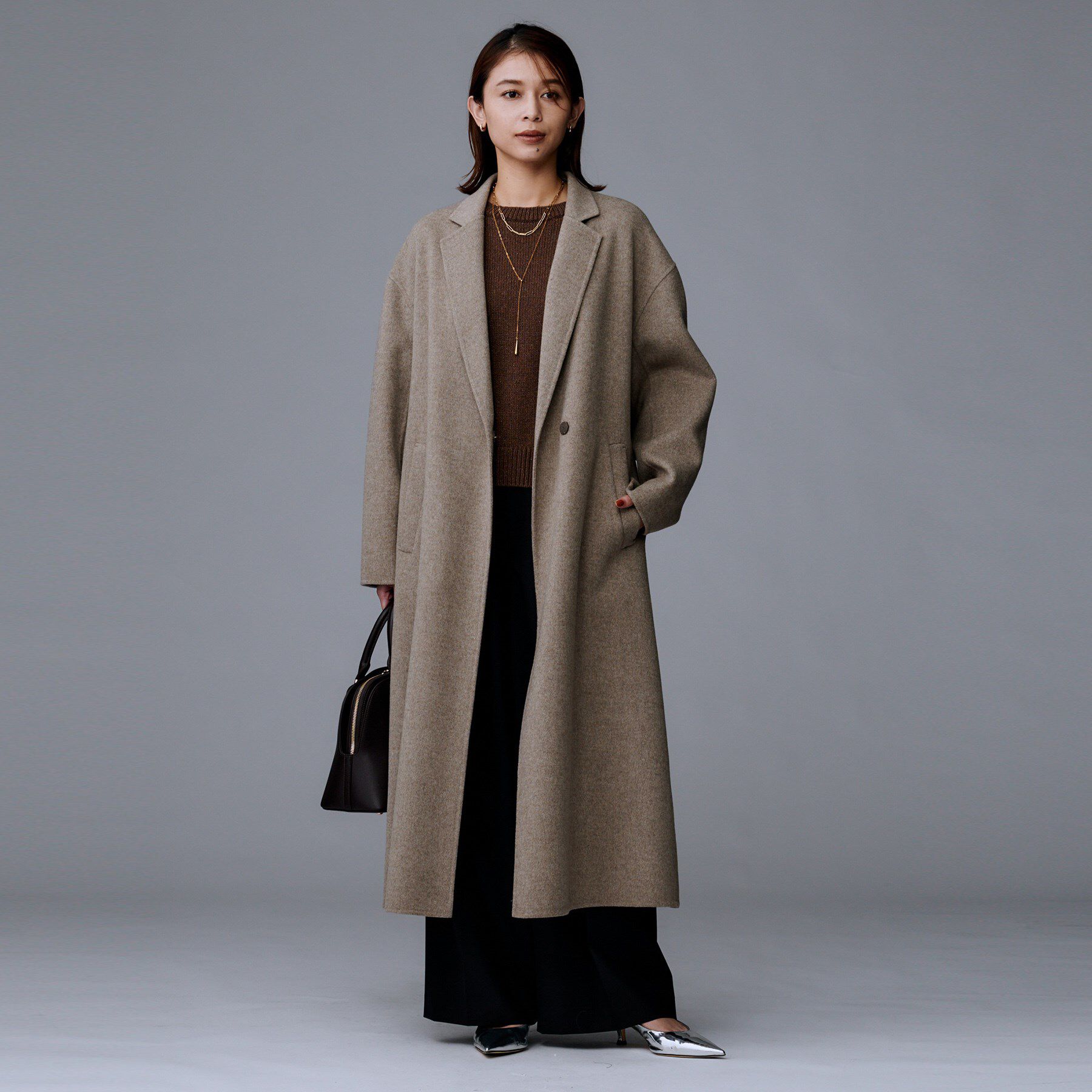 UNTITLED「【ロング丈/軽やか】テーラード　リバーコート」|チェスターコート|