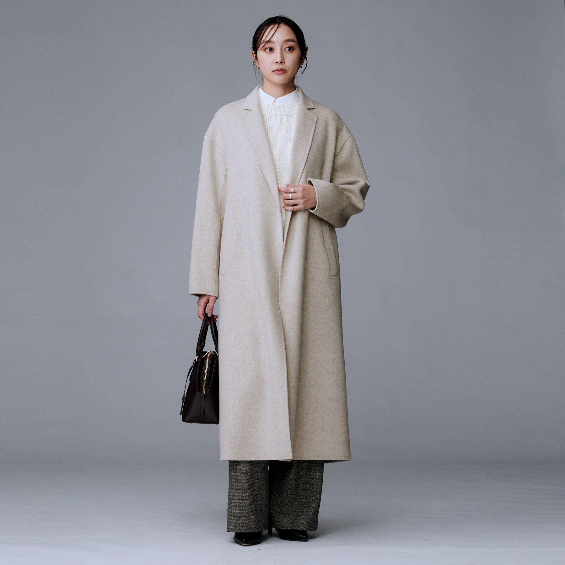 UNTITLED「【ロング丈/軽やか】テーラード　リバーコート」|チェスターコート|