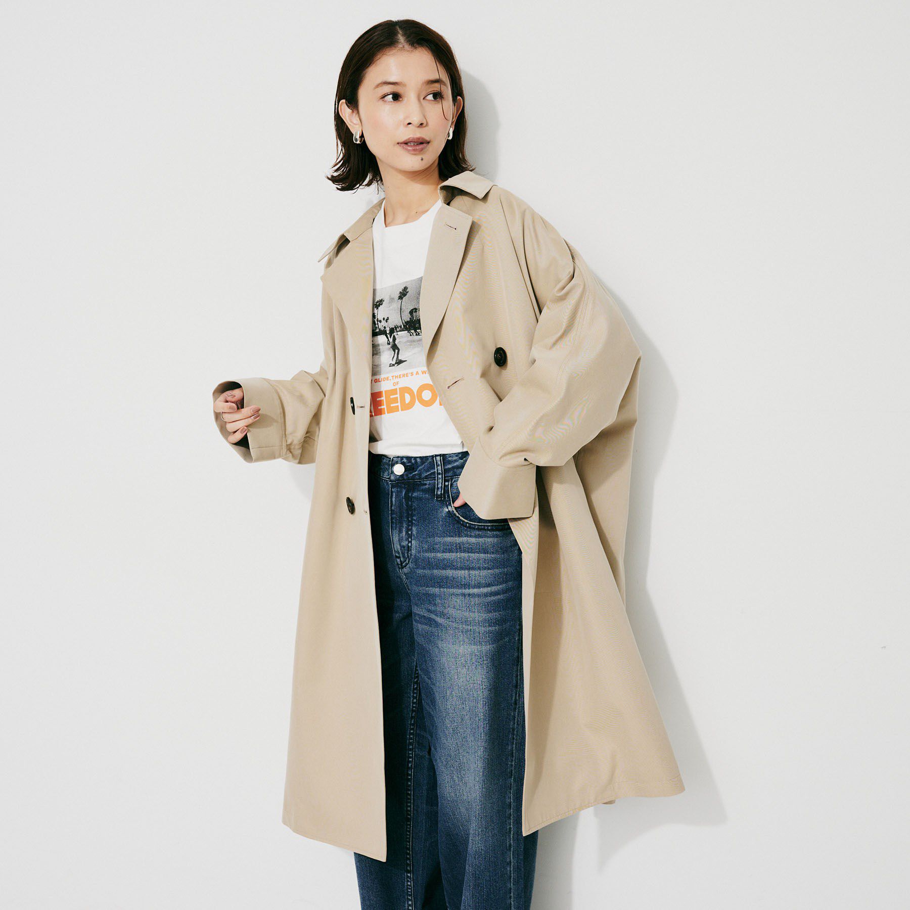 UNTITLED「【TICCA】テントトレンチコート」|トレンチコート|ベージュ(052)