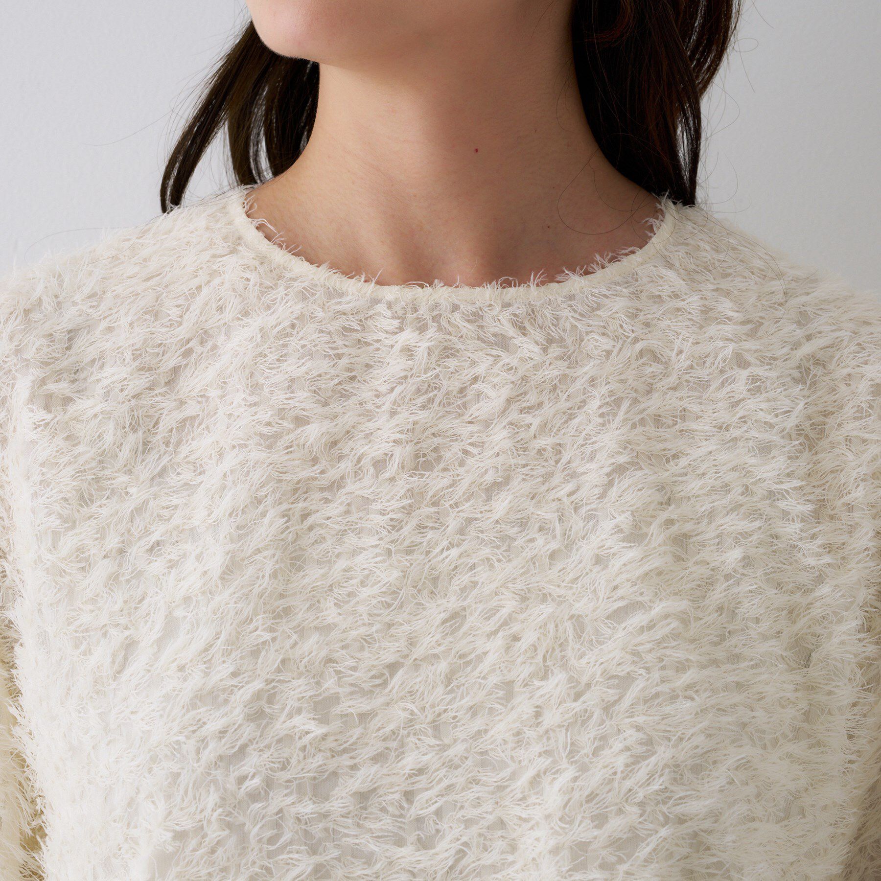 UNTITLED「【洗える/1枚で着映え】カットジャカードトップス」|シャツ・ブラウス|