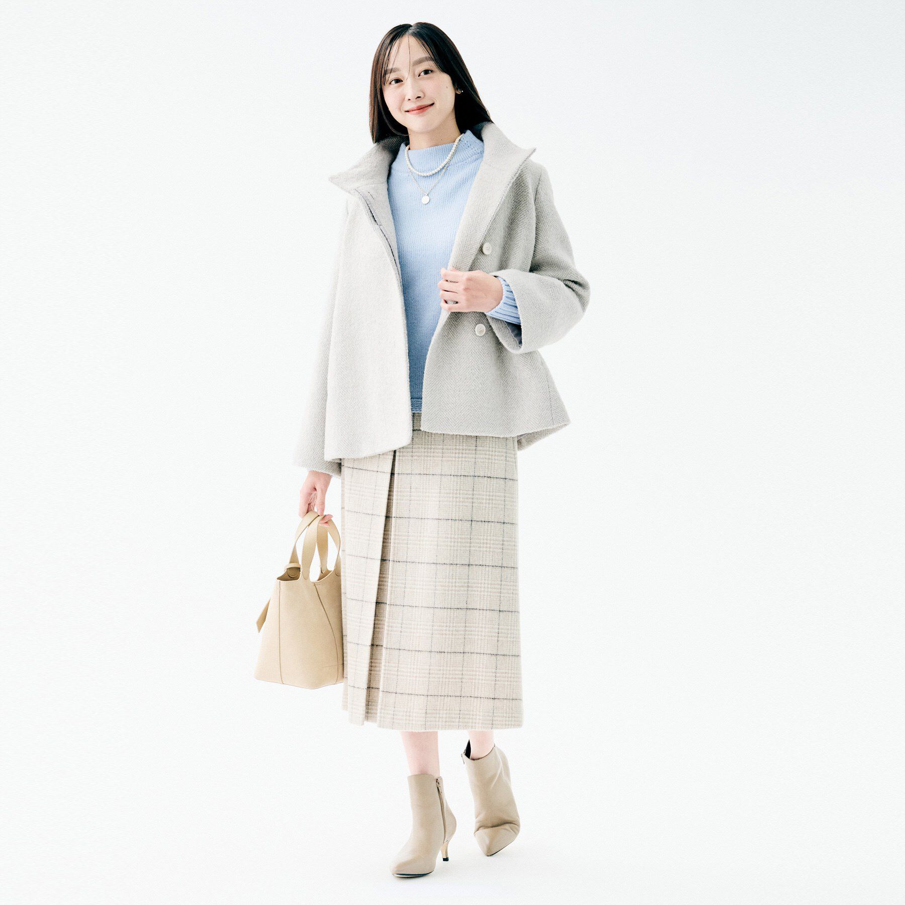 UNTITLED「【エレガント／ミディアウター】ミックスヘリンボンコート」|その他|