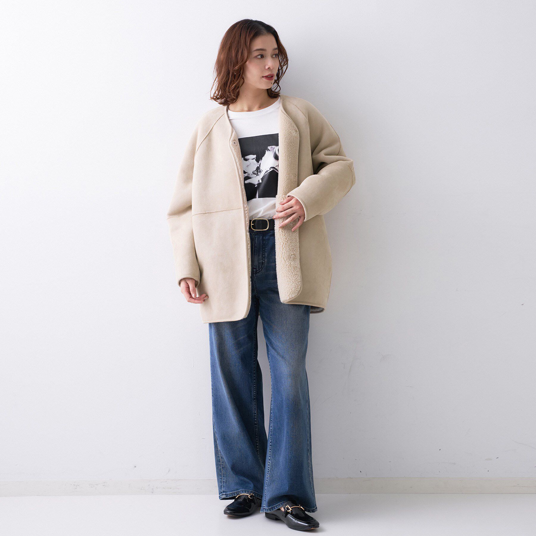 UNTITLED「【Munich】リバーシブルコート」|ノーカラーコート|