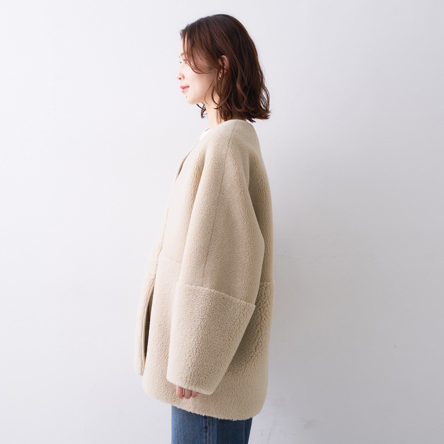 UNTITLED「【Munich】リバーシブルコート」|ノーカラーコート|