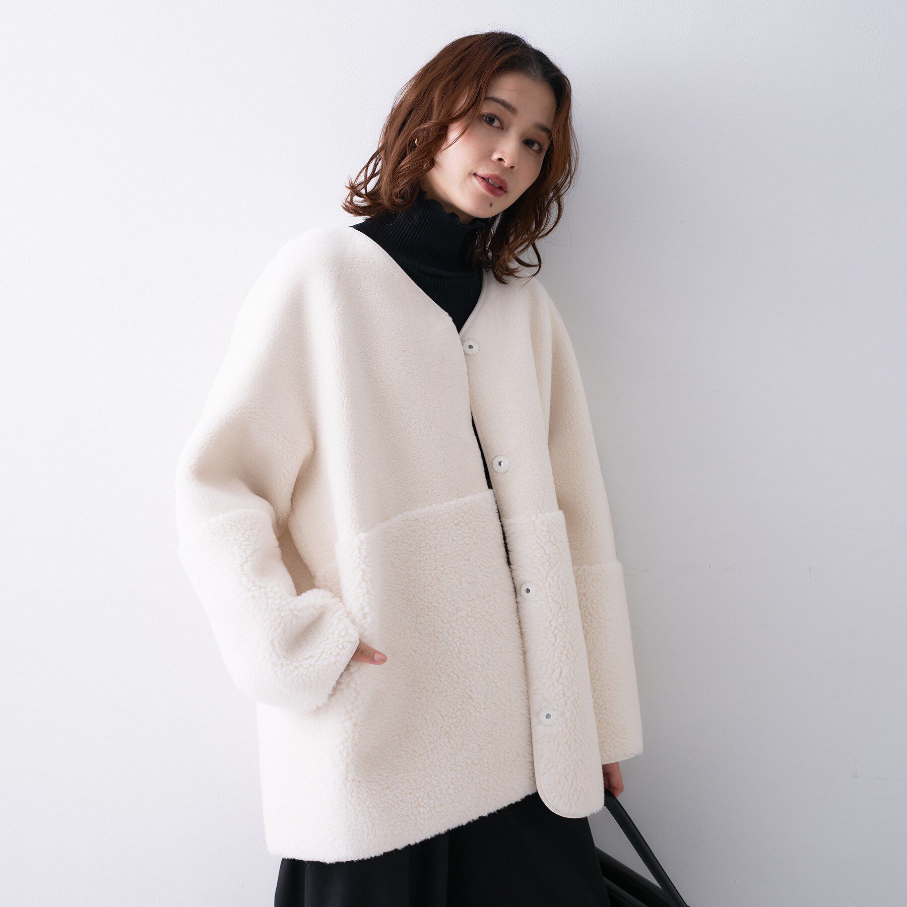 UNTITLED「【Munich】リバーシブルコート」|ノーカラーコート|