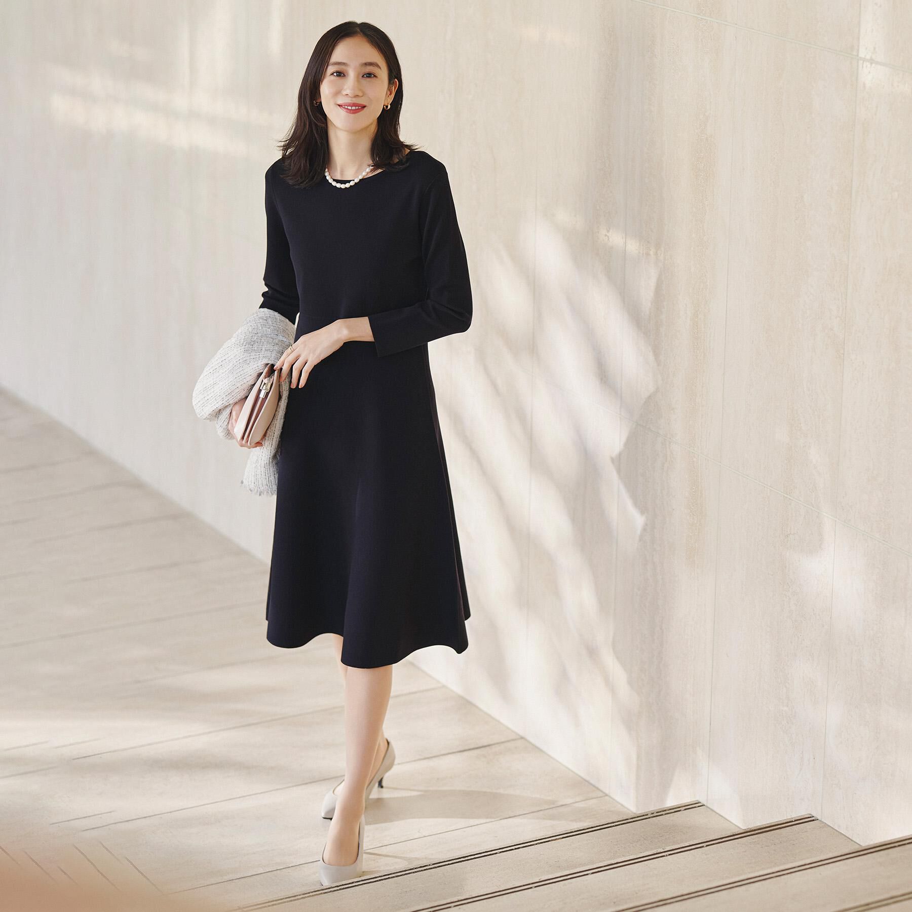 UNTITLED「【洗える/ストレッチ性/フォーマル】ニットワンピース」|ワンピース|