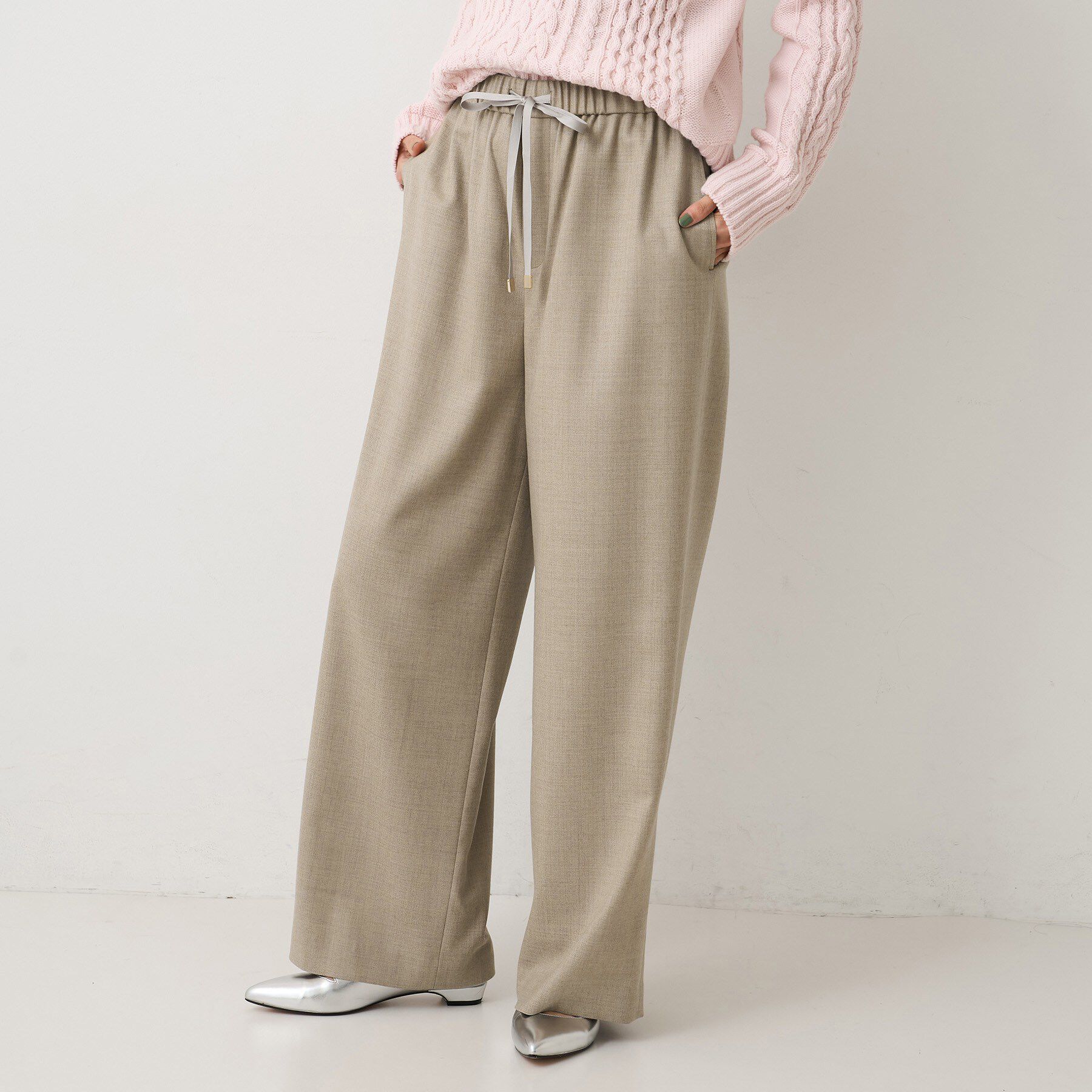 UNTITLED「【ウエストゴム/リラックス】ソフトフラノワイドパンツ」|その他|