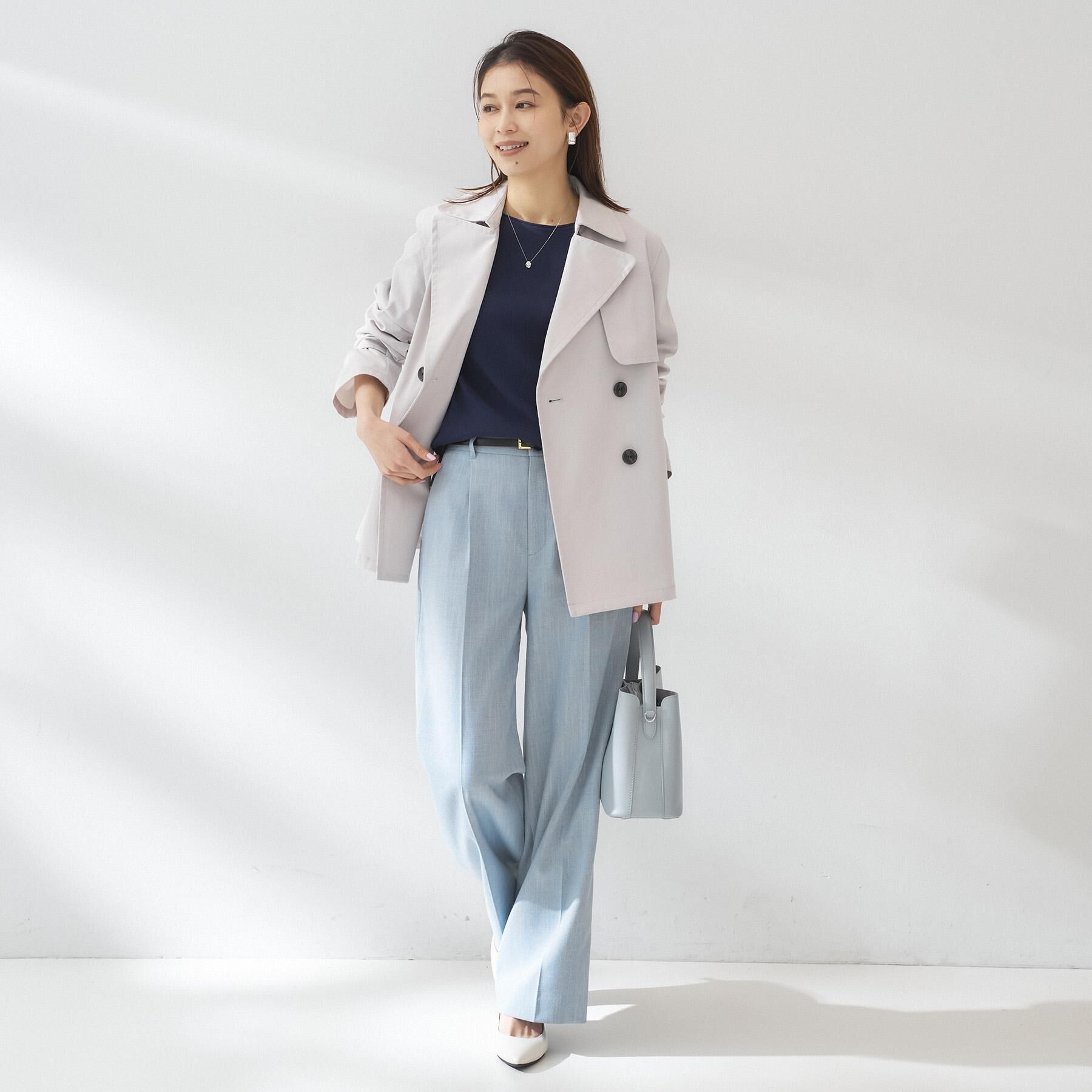 UNTITLED「【洗える/七分袖】ボートネックコットンプルオーバー」|ニット・セーター|