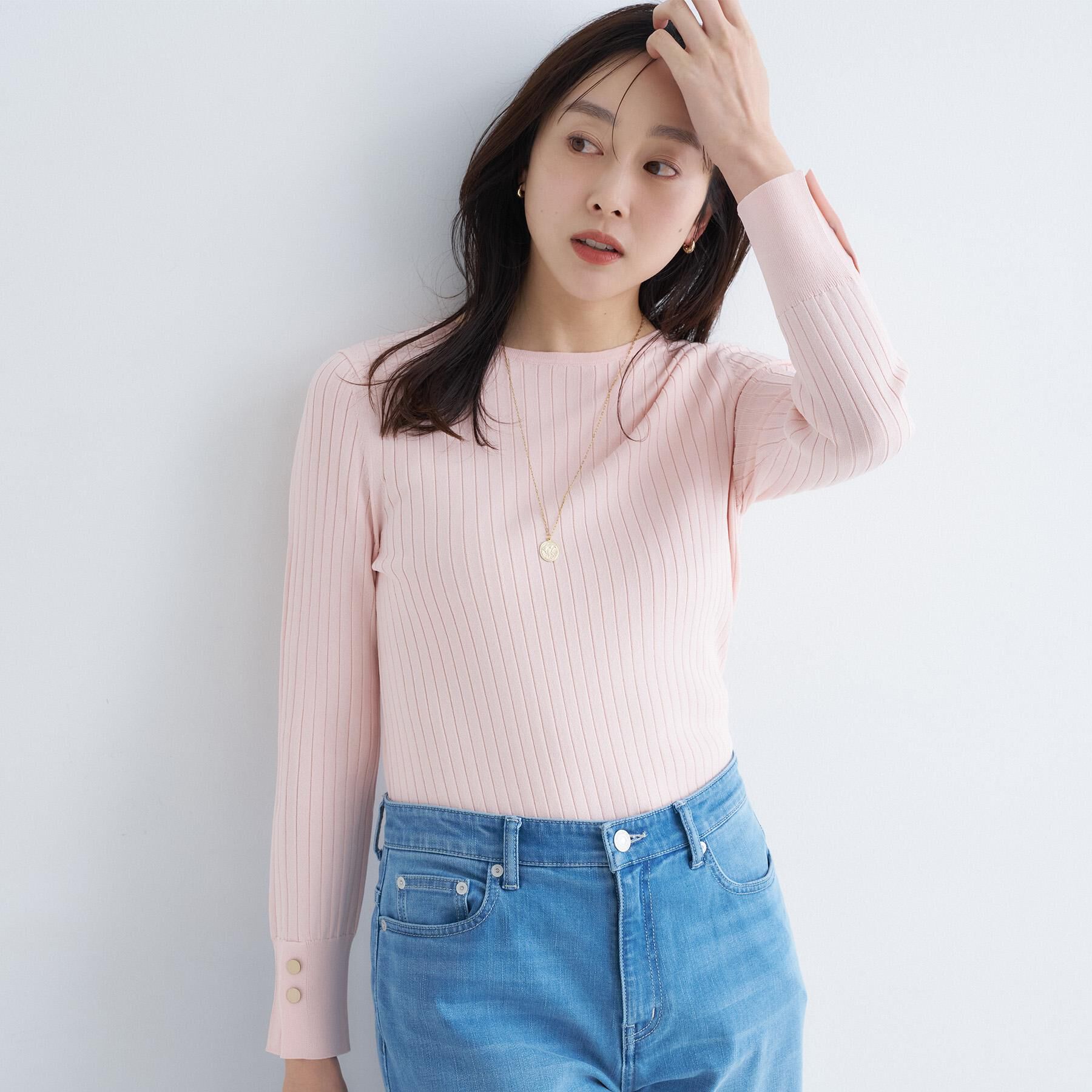 UNTITLED「【アンサンブル可/洗える】ワイドリブニット」|ニット・セーター|