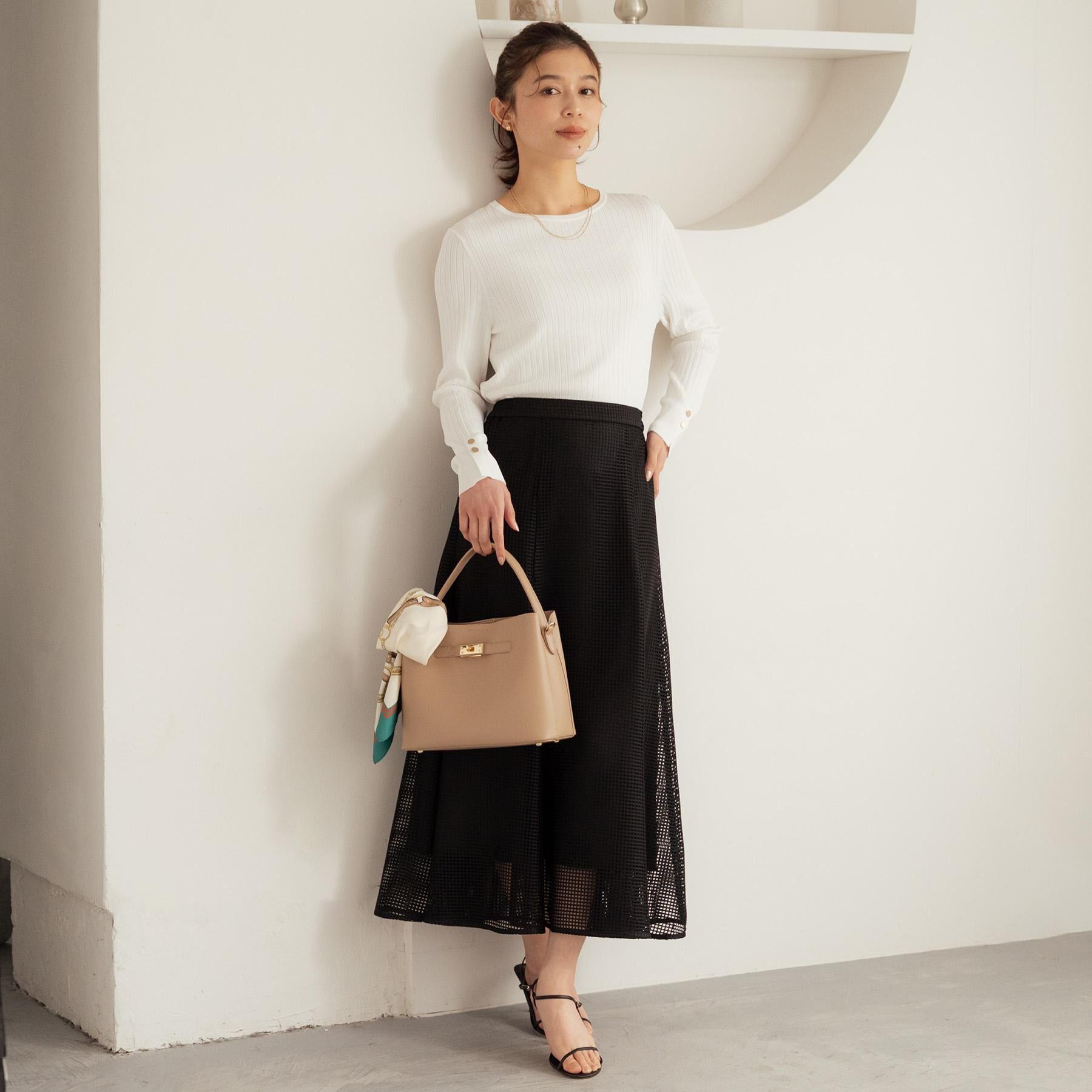 UNTITLED「【アンサンブル可/洗える】ワイドリブニット」|ニット・セーター|