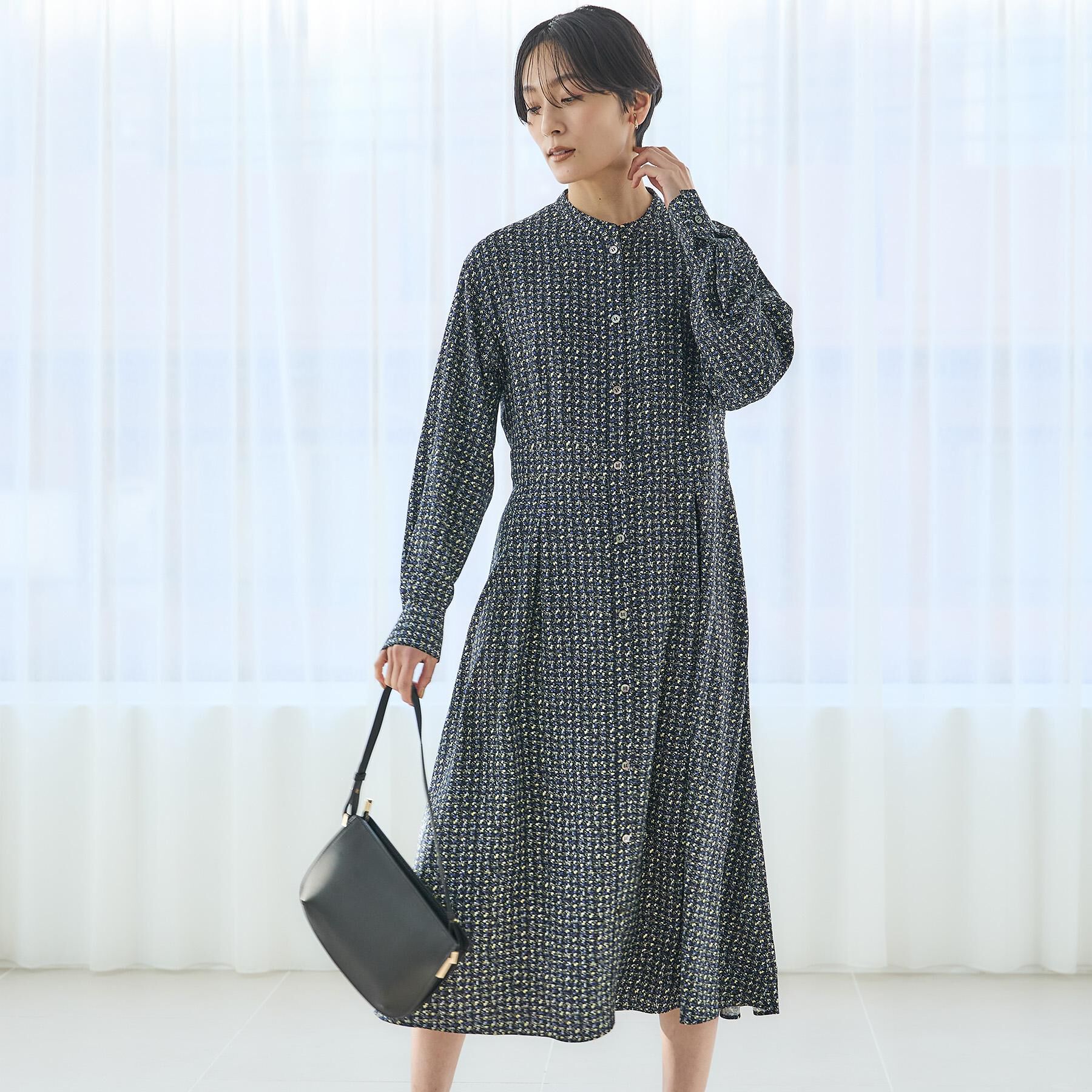 UNTITLED「クラシカルツイードワンピース」|ワンピース|