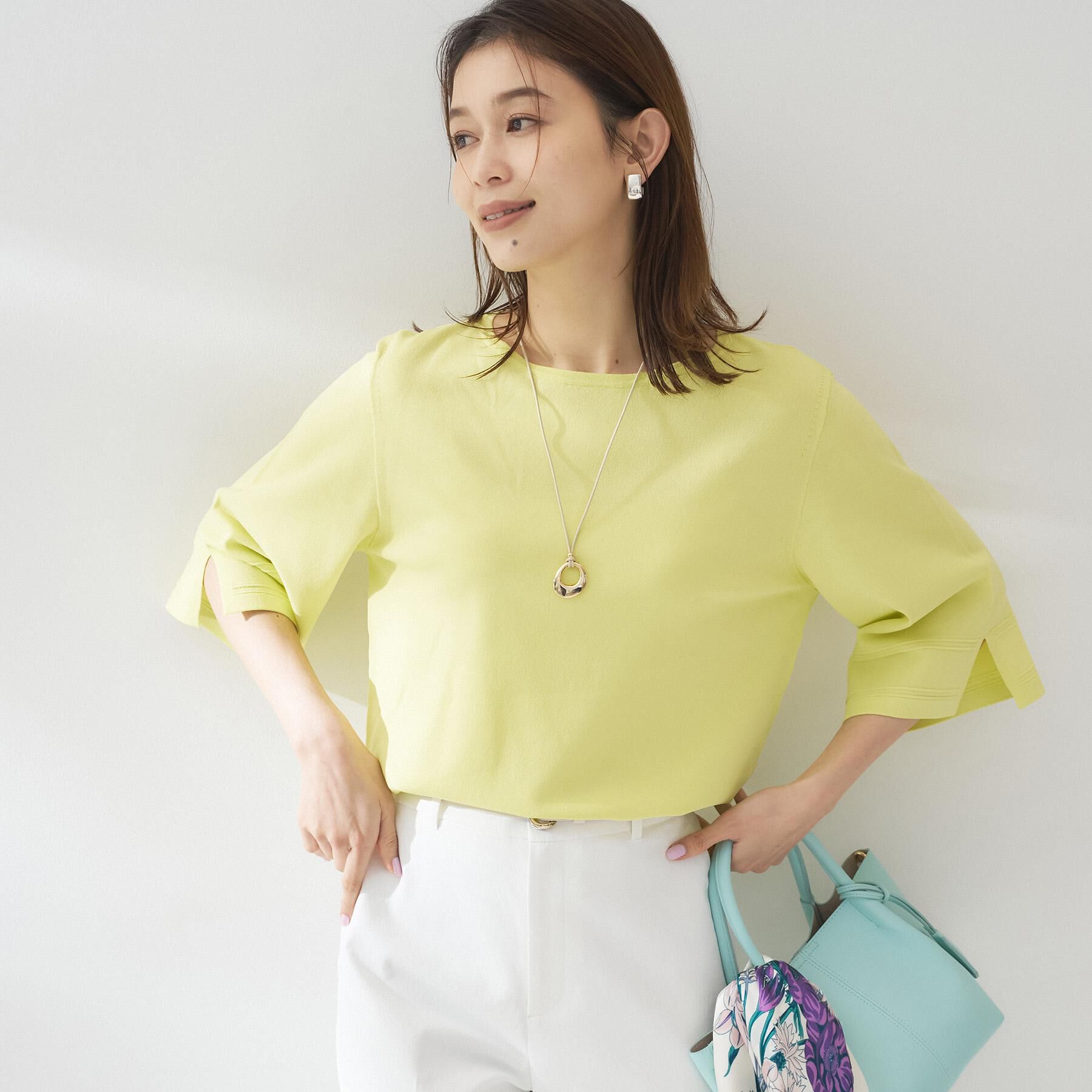 UNTITLED「袖スリットニットプルオーバー」|ニット・セーター|