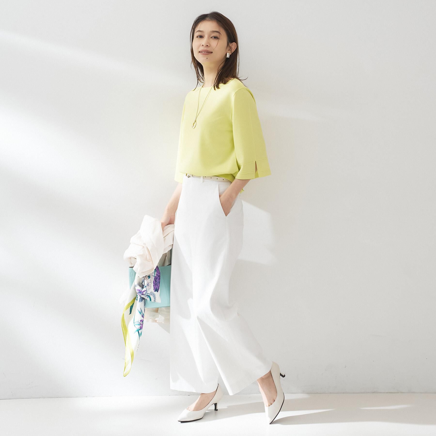 UNTITLED「袖スリットニットプルオーバー」|ニット・セーター|