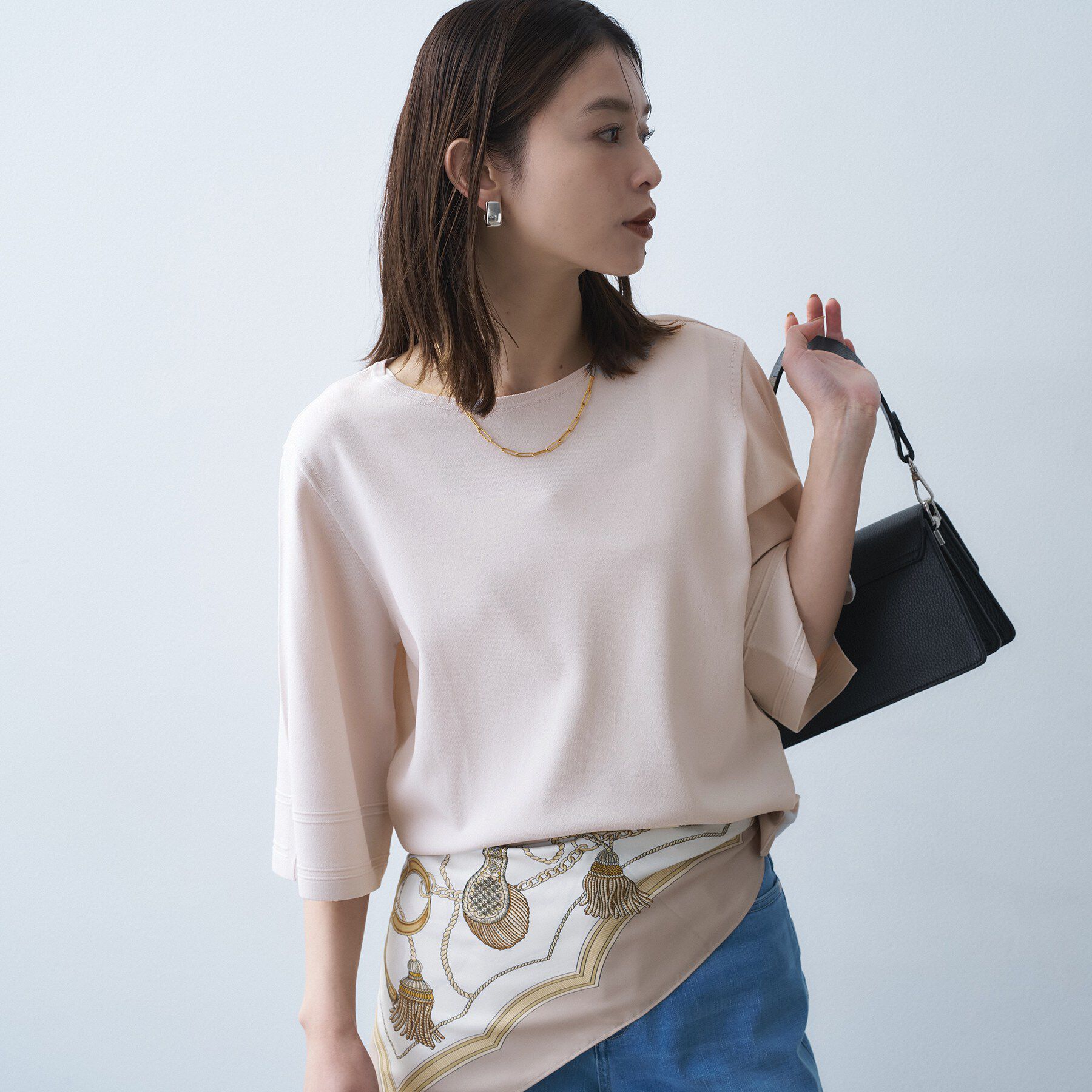 UNTITLED「袖スリットニットプルオーバー」|ニット・セーター|