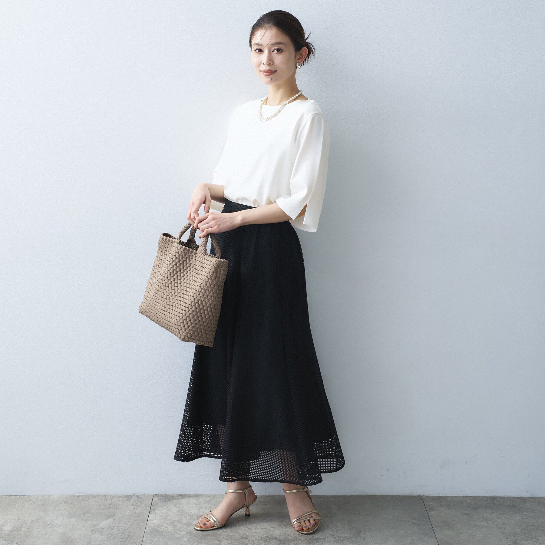 UNTITLED「袖スリットニットプルオーバー」|ニット・セーター|