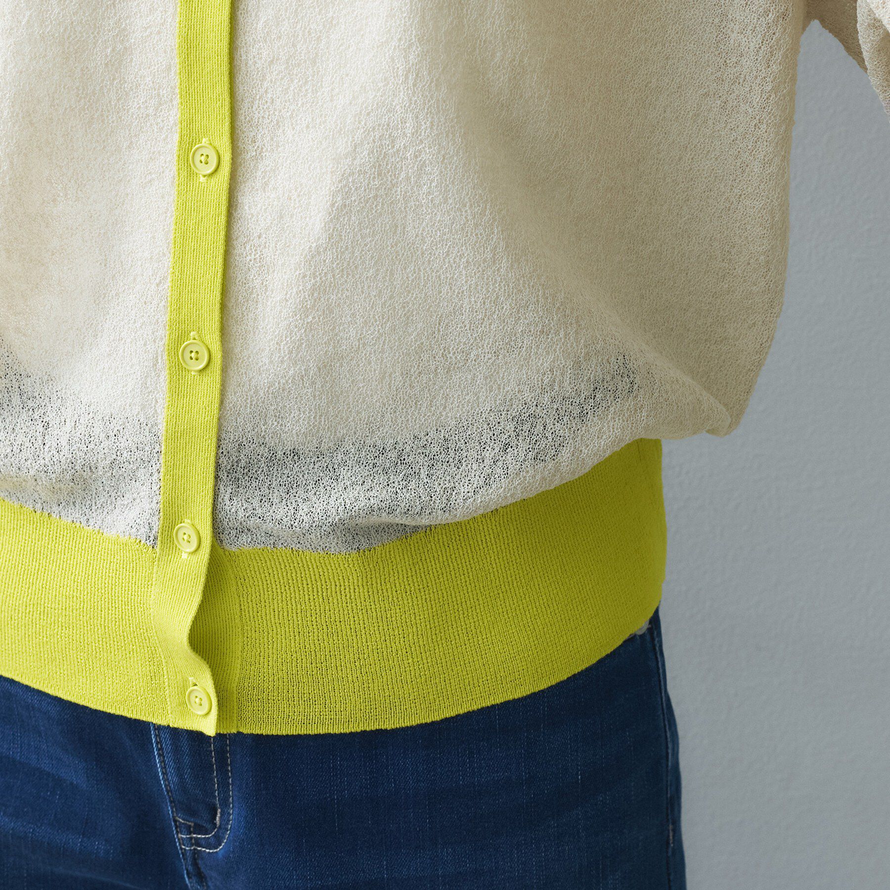 UNTITLED「シアーニットカーディガン」|カーディガン|