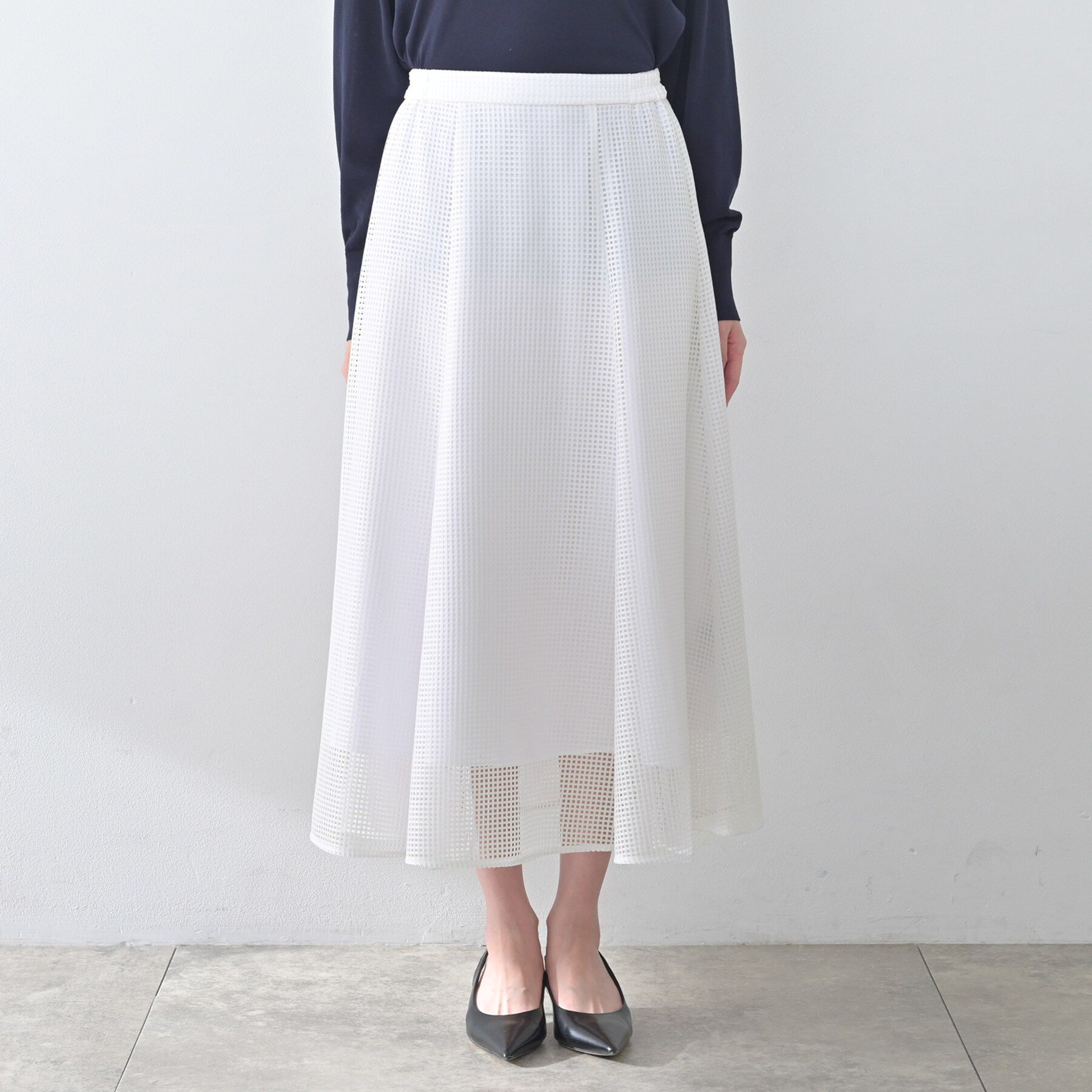 UNTITLED「スクエアメッシュスカート」|スカート|