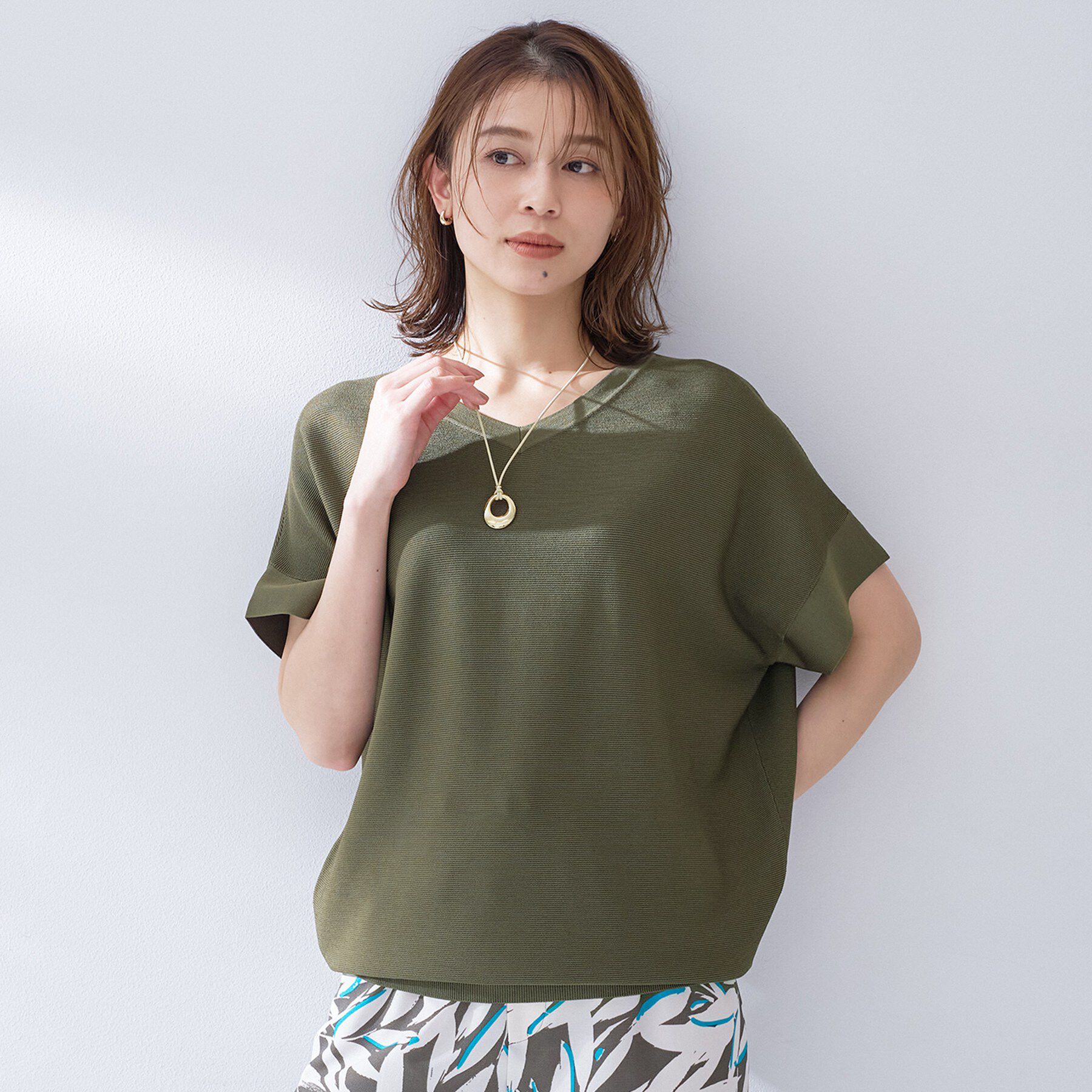 UNTITLED「前後2WAYフレンチスリーブニット」|ニット・セーター|