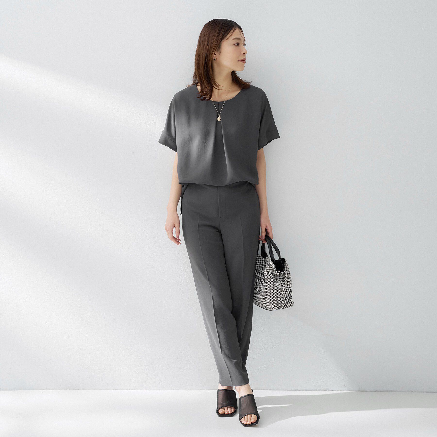 UNTITLED「【夏の名品セットアップが今年も登場！/はっ水/遮熱】リラクミスト テーパードパンツ」|その他|