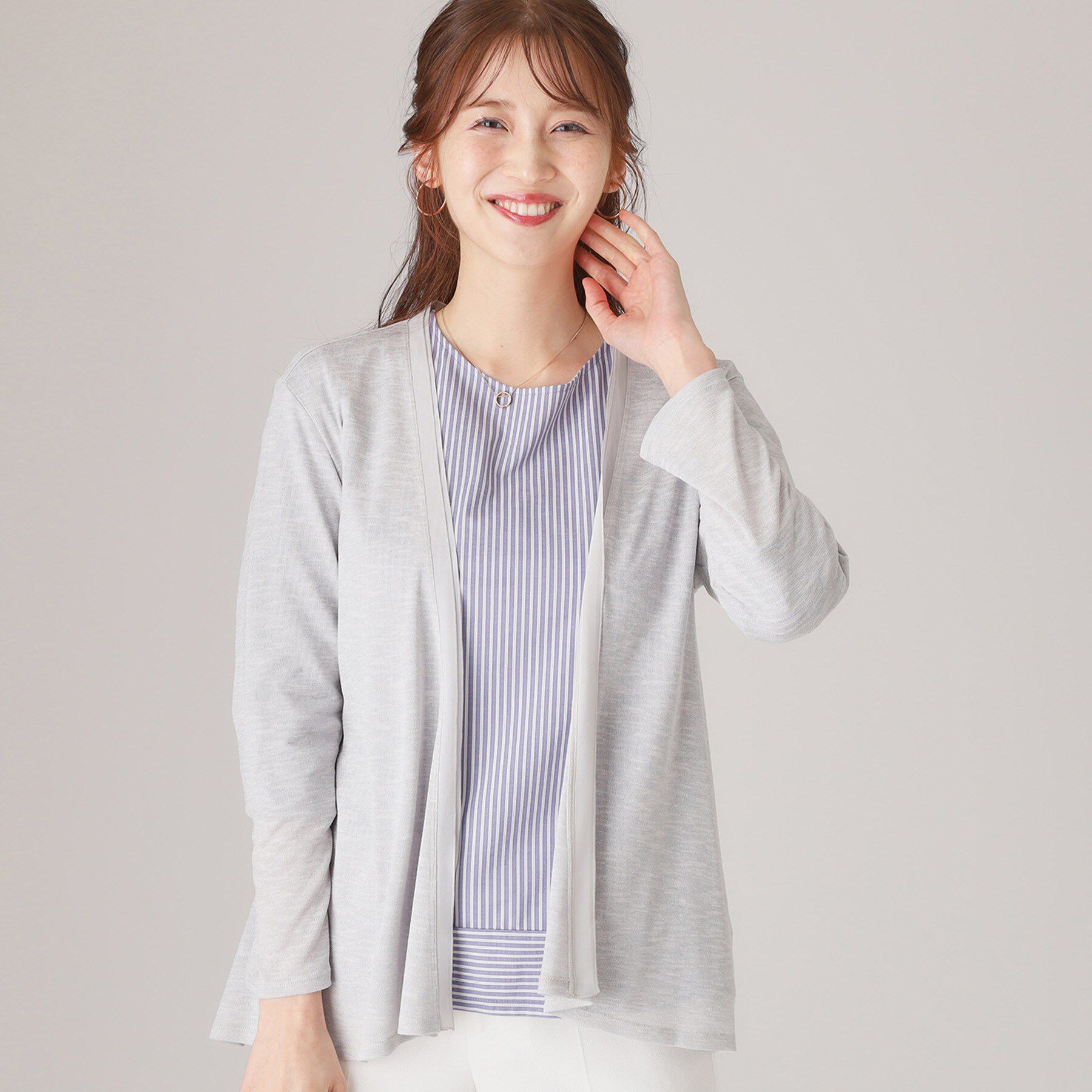 COUP DE CHANCE「【洗える】着流しカーディガン」|カーディガン|