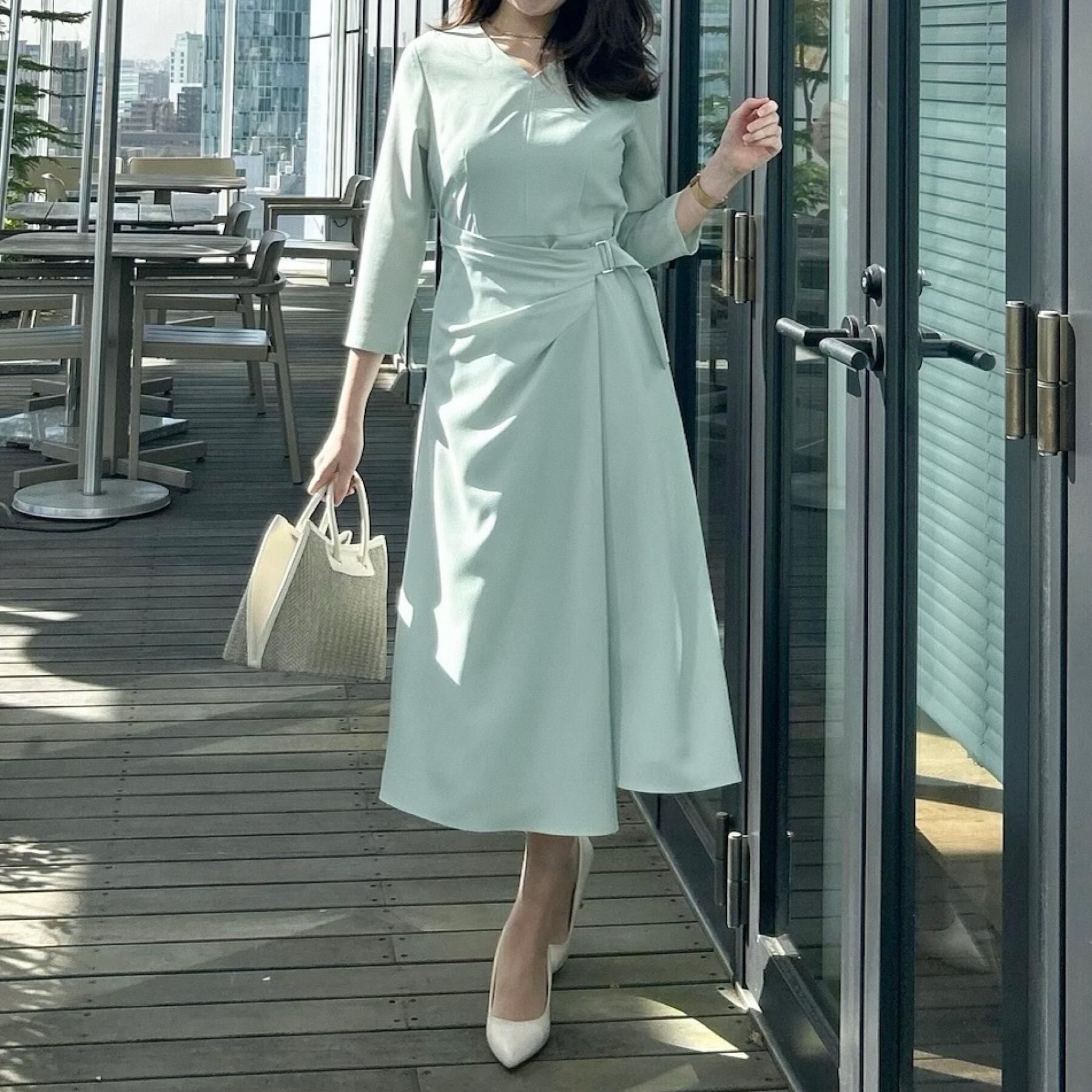 COUP DE CHANCE「【日本製】ラップ風デザインワンピース」|ワンピース|