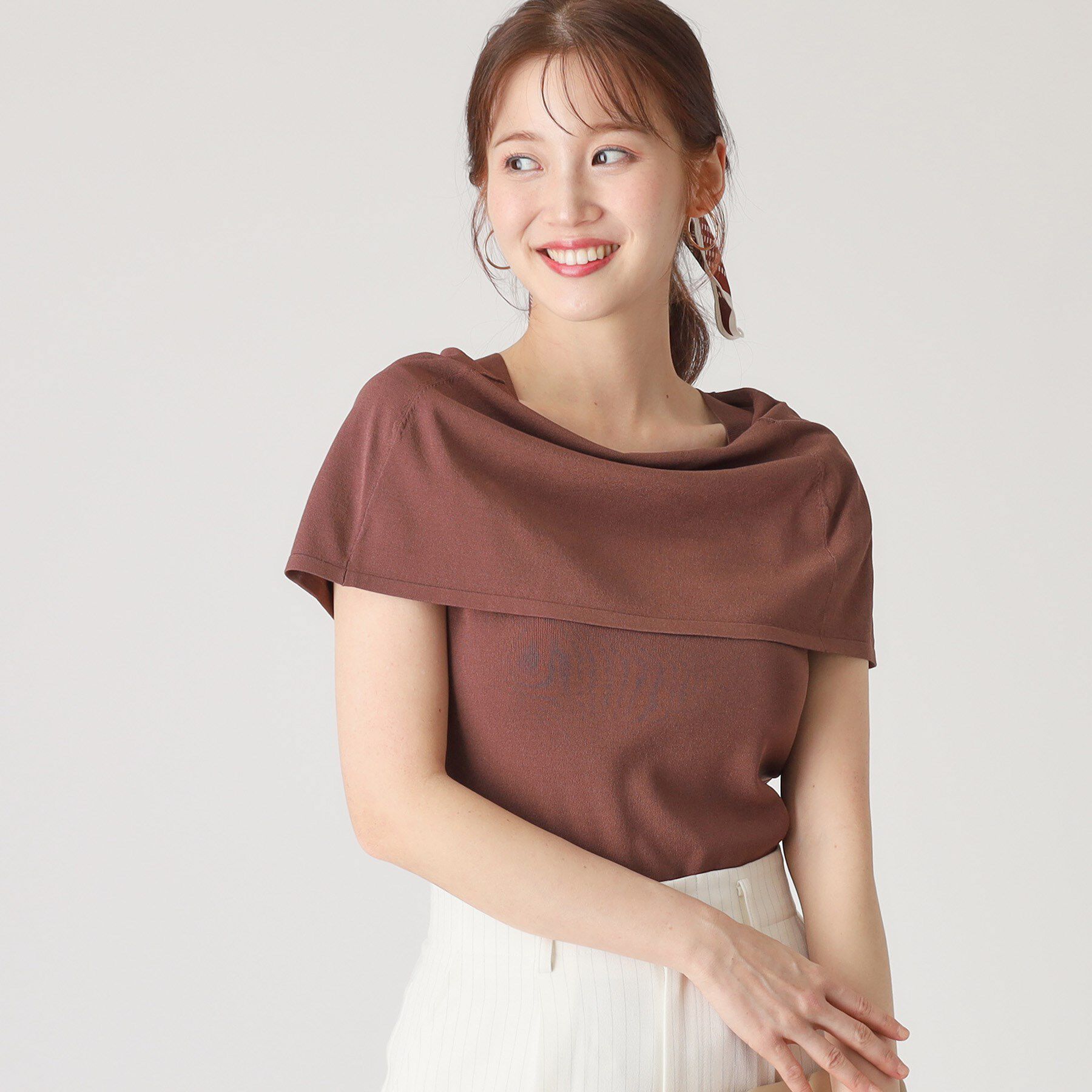 COUP DE CHANCE「【洗える】オフショルダーニットトップス」|ニット・セーター|