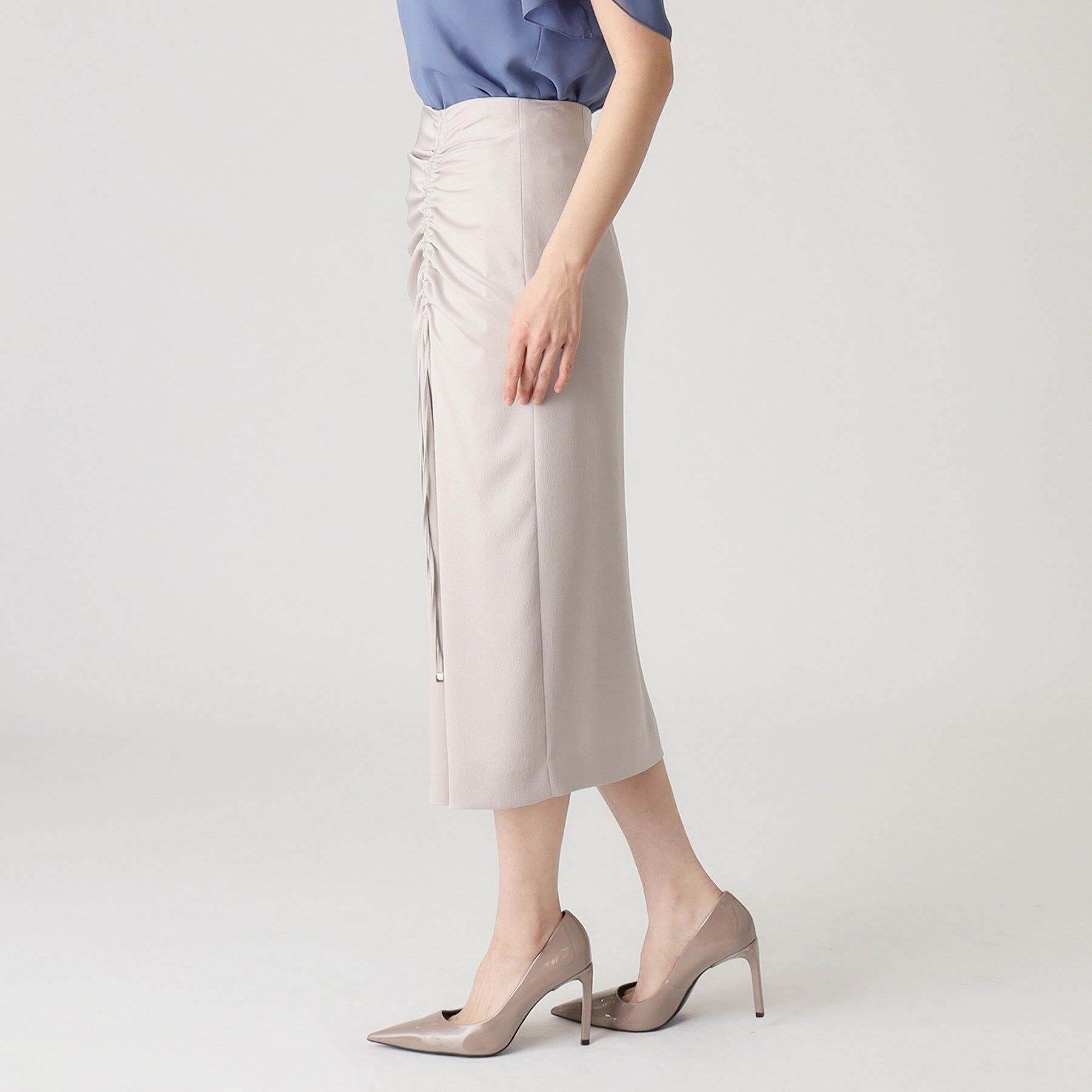 COUP DE CHANCE「【洗える／日本製】ドロストデザイン ナロータイトスカート」|スカート|