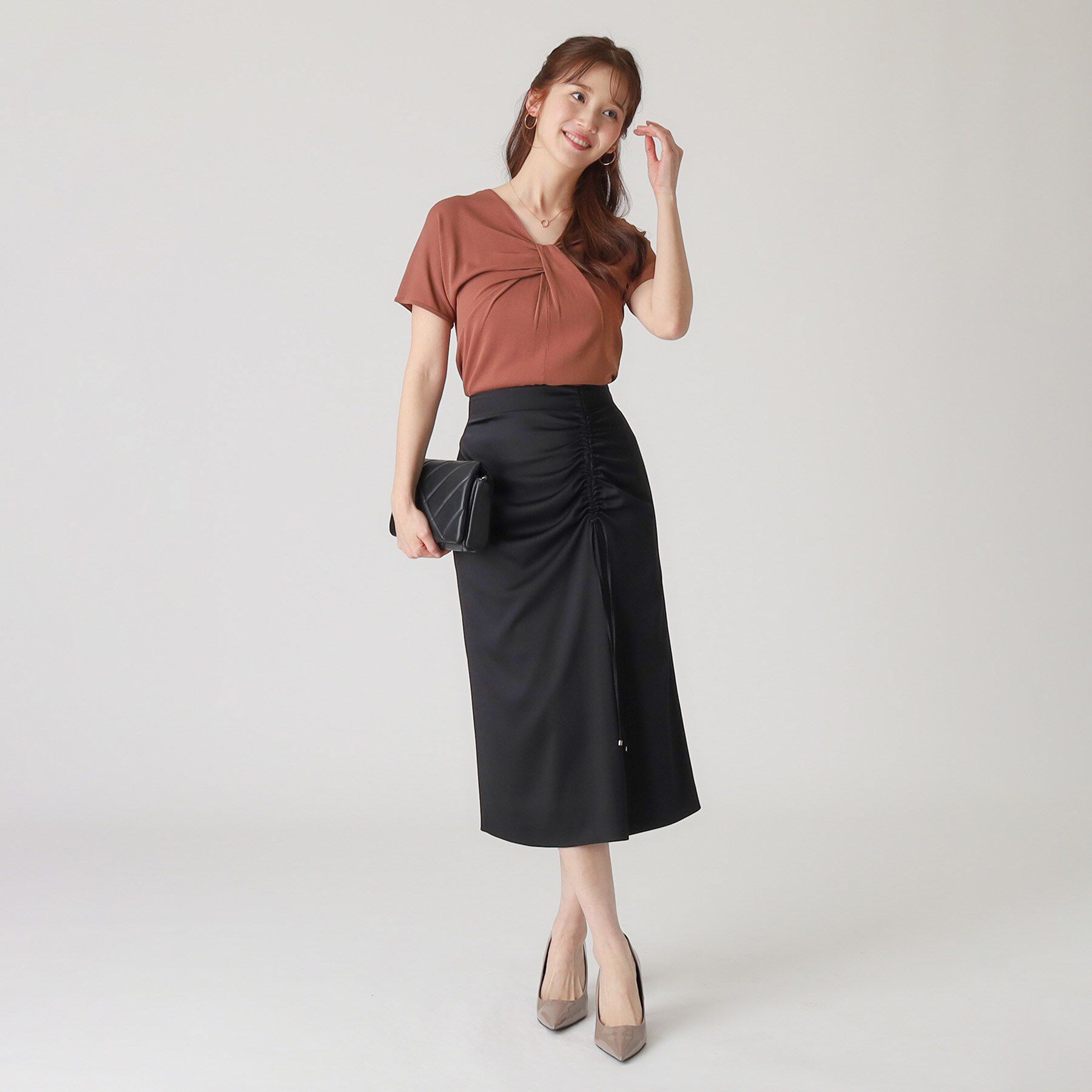 COUP DE CHANCE「【洗える／日本製】ドロストデザイン ナロータイトスカート」|スカート|